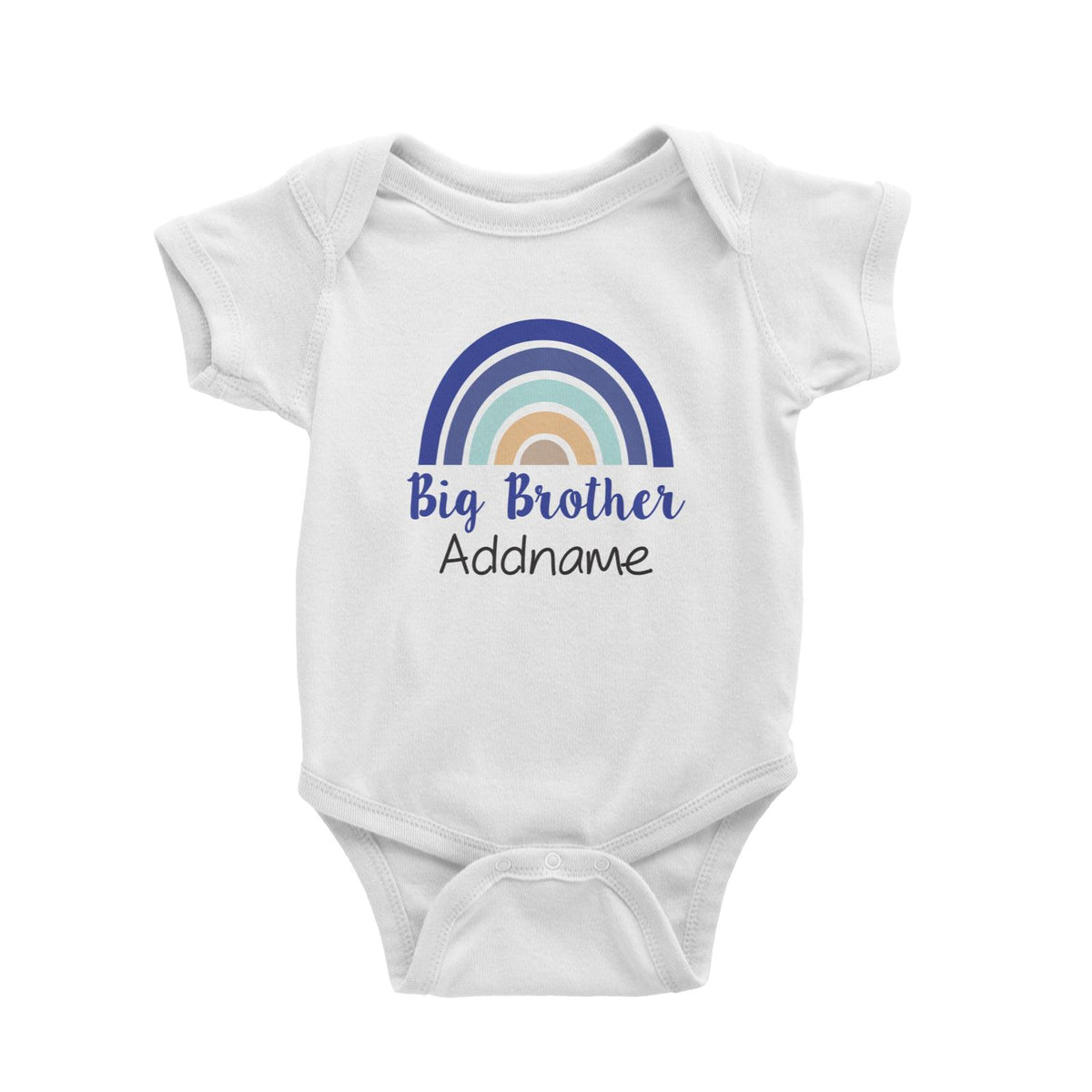 Colourful Rainbow Big Brother Baby Romper