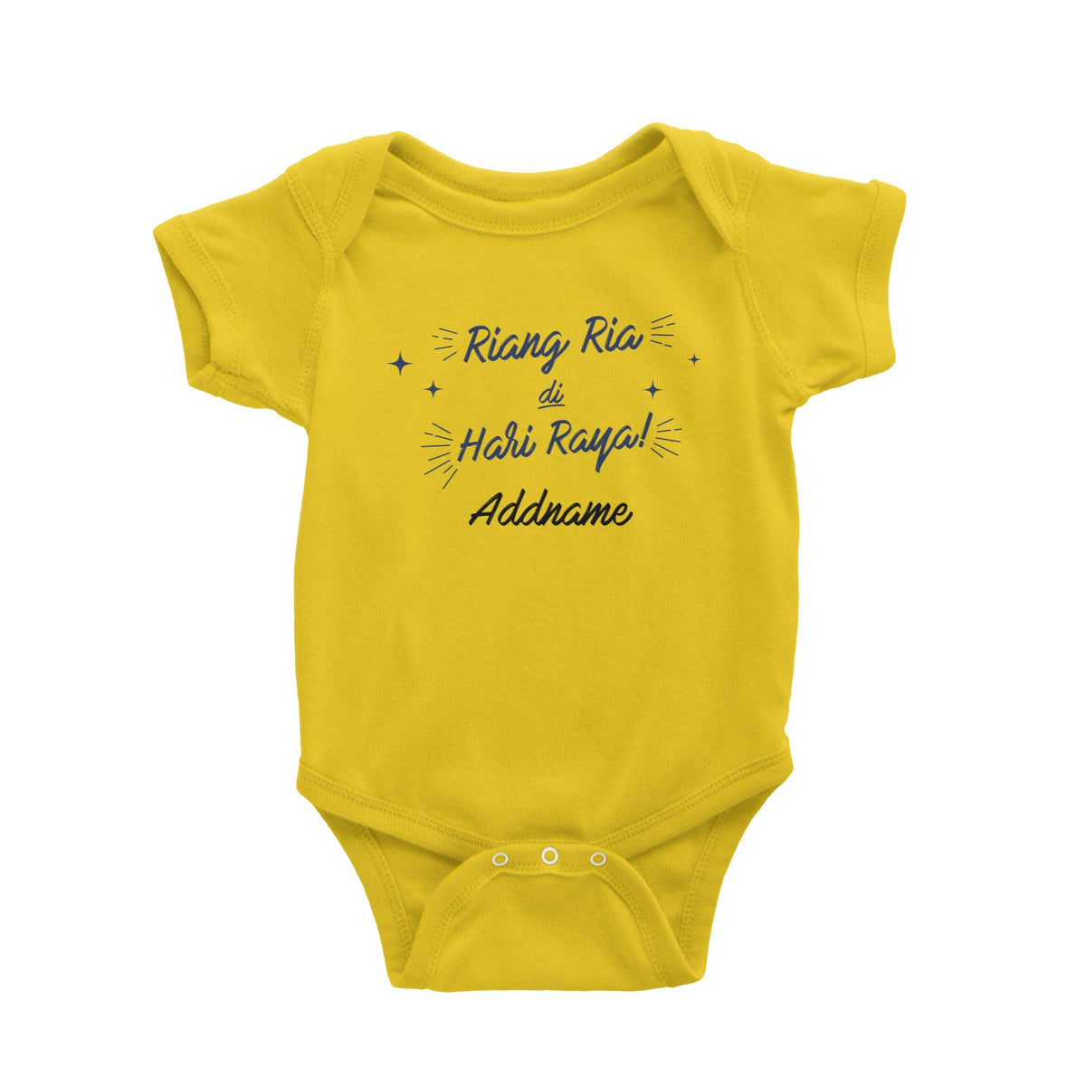 Riang Ria Di Hari Raya Raya Typography Baby Romper