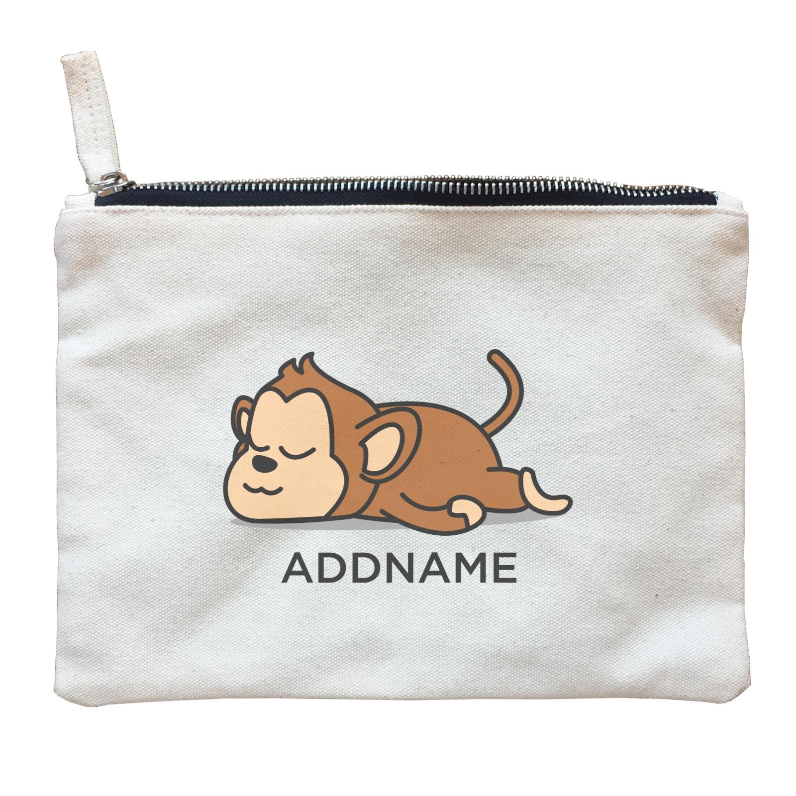 Lazy Monkey Addname Zipper Pouch