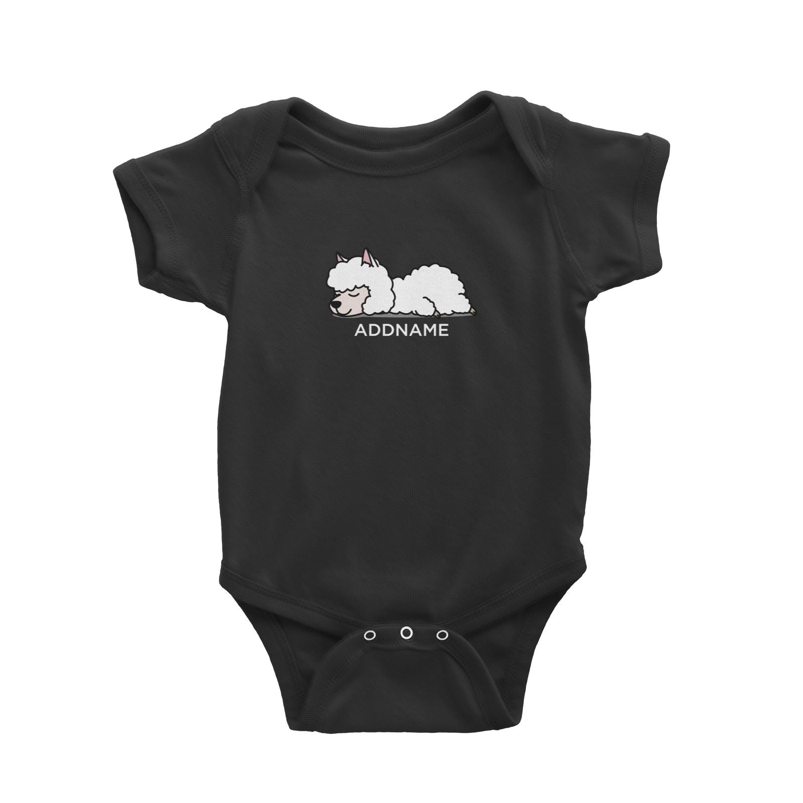 Lazy Alpaca Addname Baby Romper