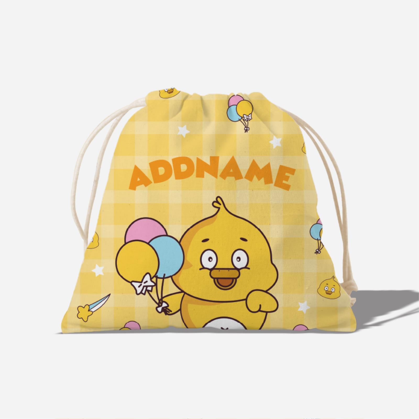 Cute Doodle Series Full Print Satchel - Orange Grooving Duck