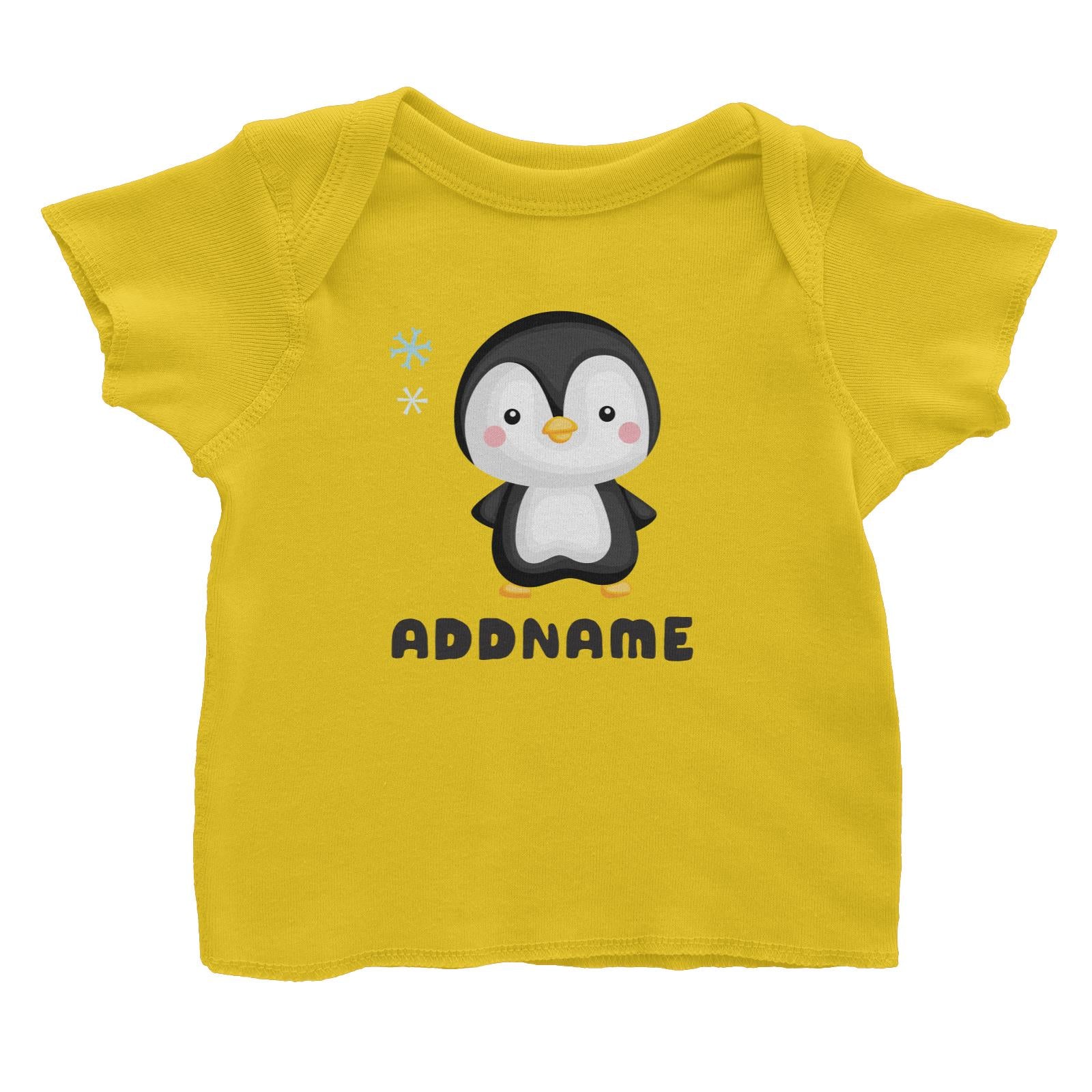 Birthday Winter Animals Small Penguin Addname Baby T-Shirt