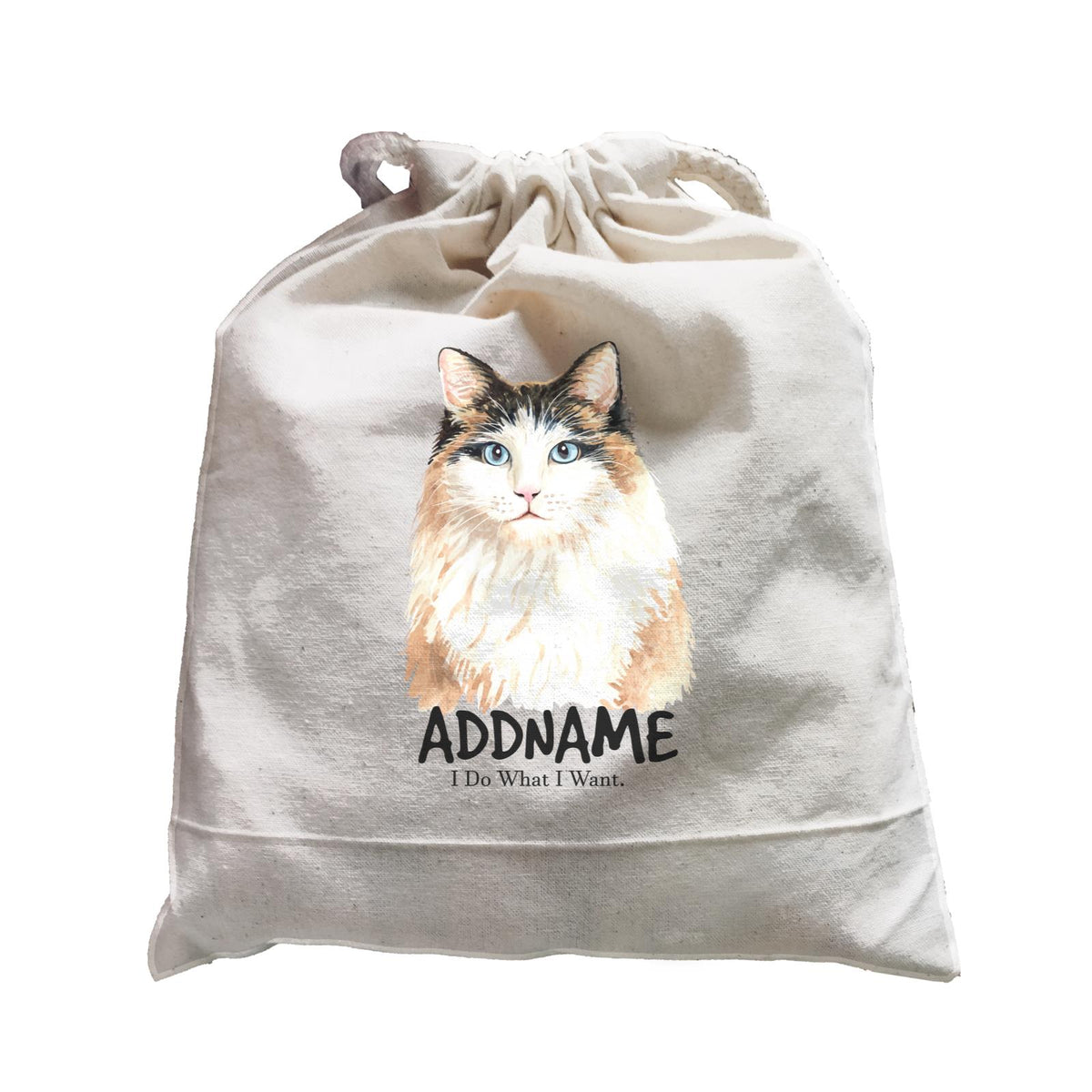 Watercolor Cat Long Hair Cat I Do What I Want Addname Satchel