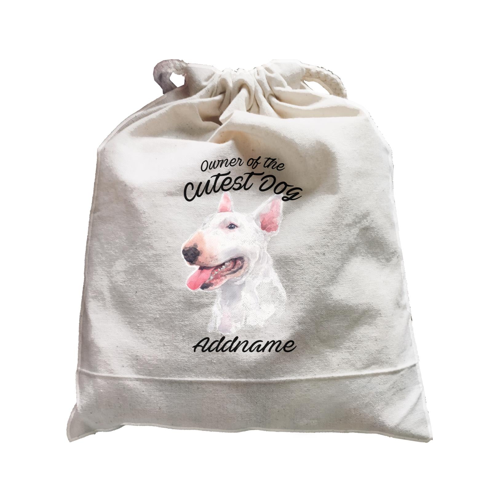 Watercolor Dog Owner Of The Cutest Dog Bull Terrier Addname Satchel