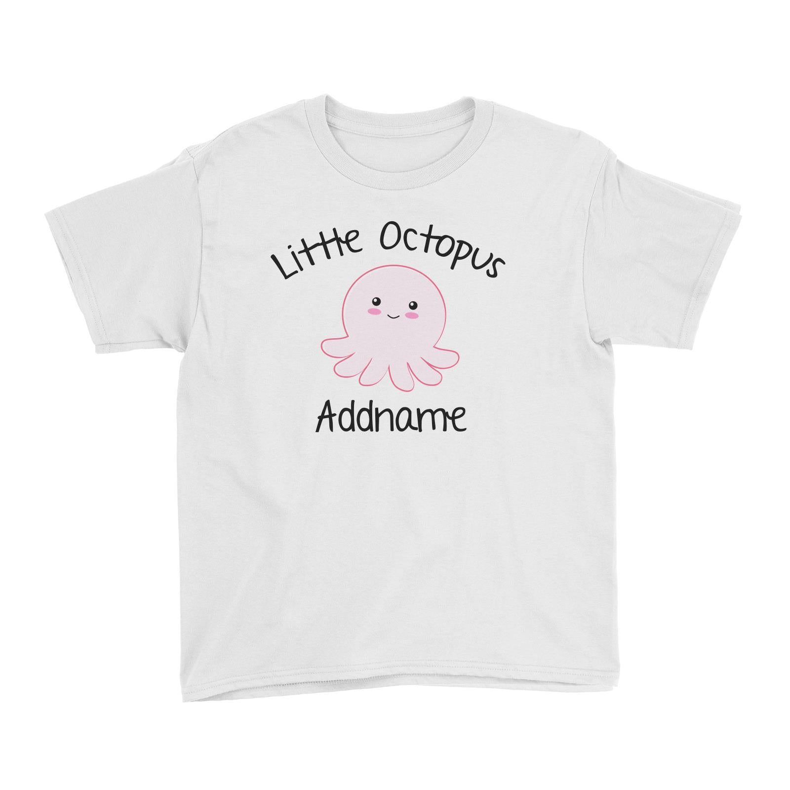 Cute Animals And Friends Series Little Octopus Boy Addname Kid's T-Shirt