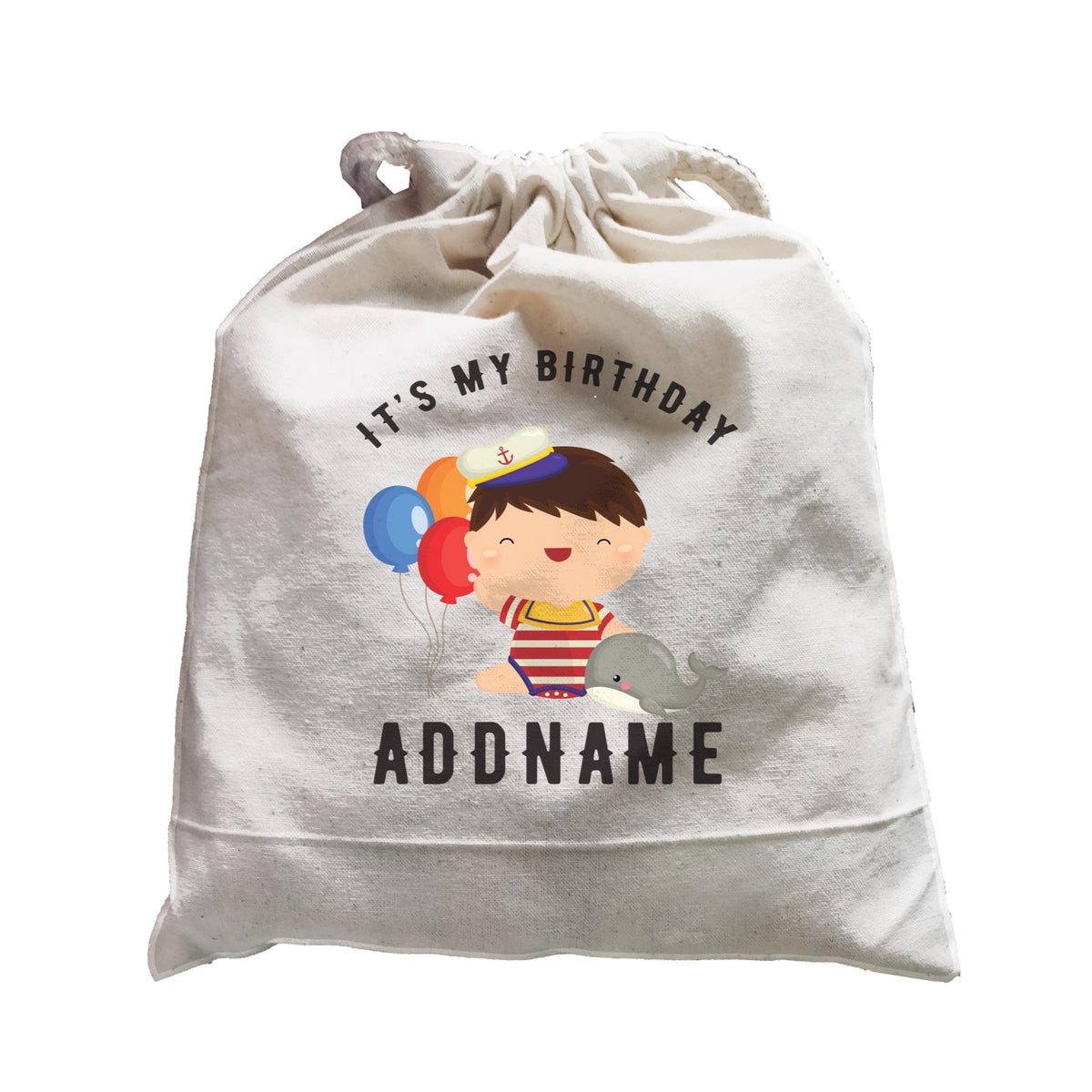 Birthday Sailor Baby Boy With Balloon It's My Birthday Addname Satchel