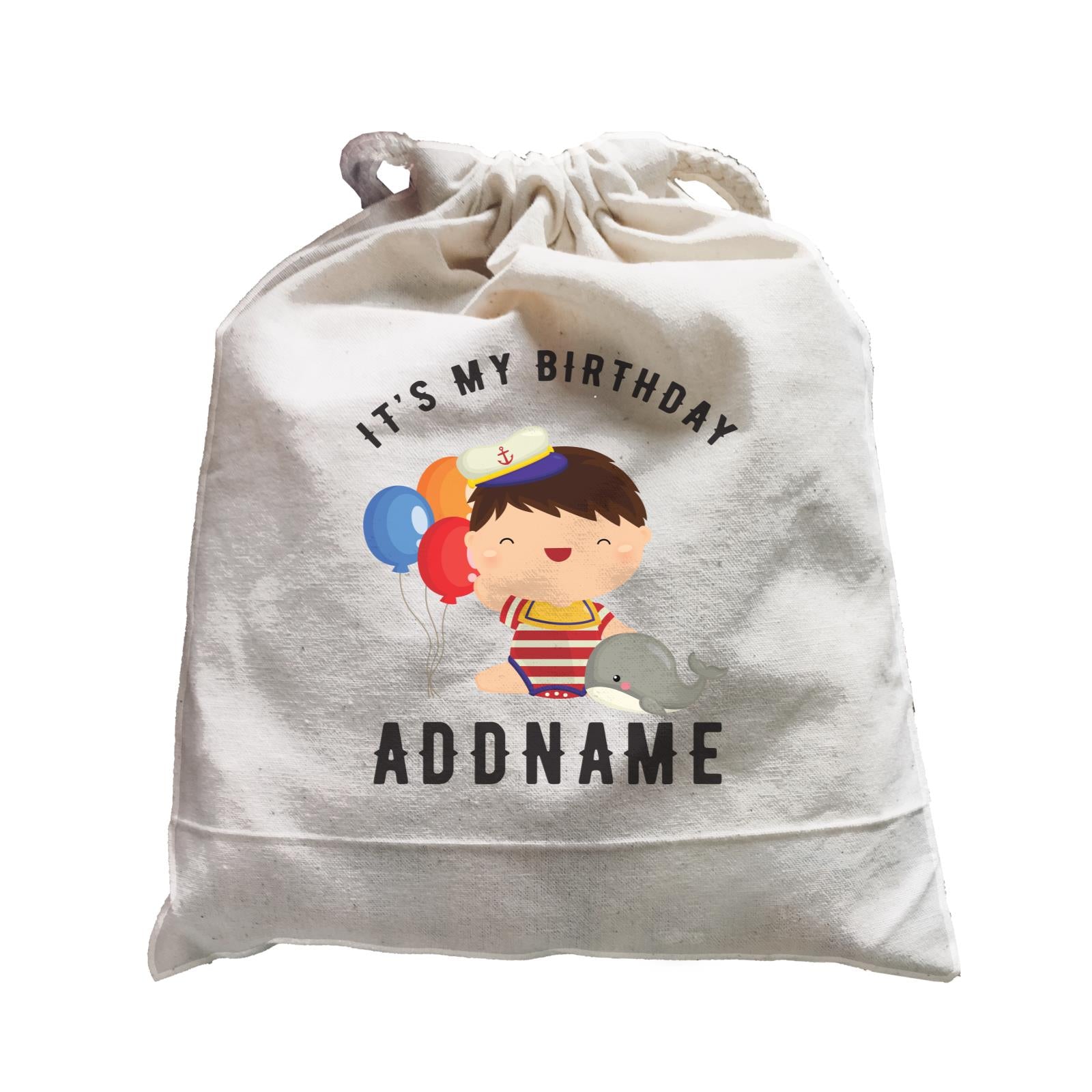 Birthday Sailor Baby Boy With Balloon It's My Birthday Addname Satchel