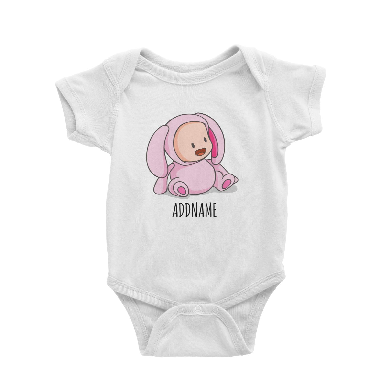 Cartoon Rabbit Baby White White Baby Romper