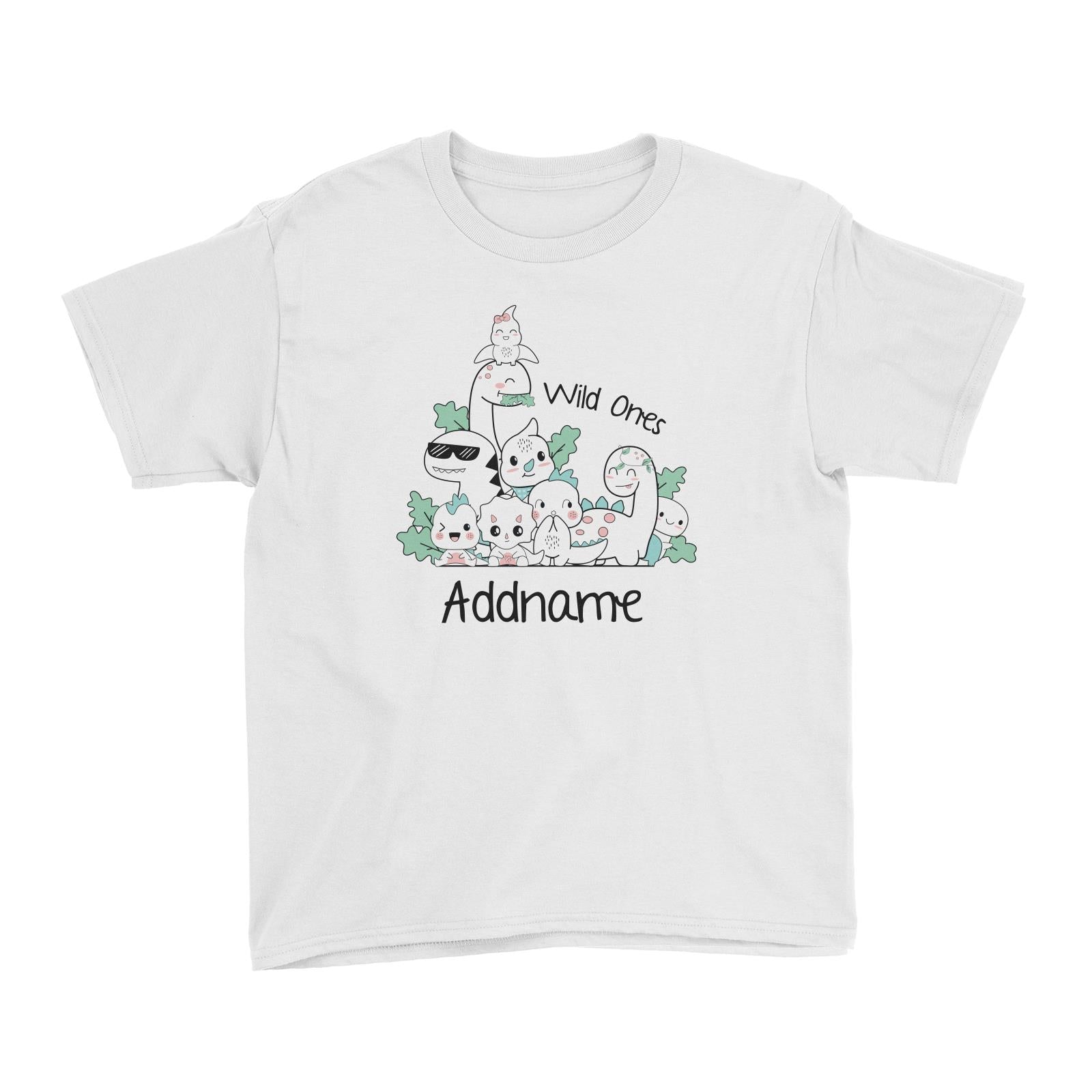 Cute Animals And Friends Series Cute Little Dinosaur Wild Ones Addname Kid's T-Shirt