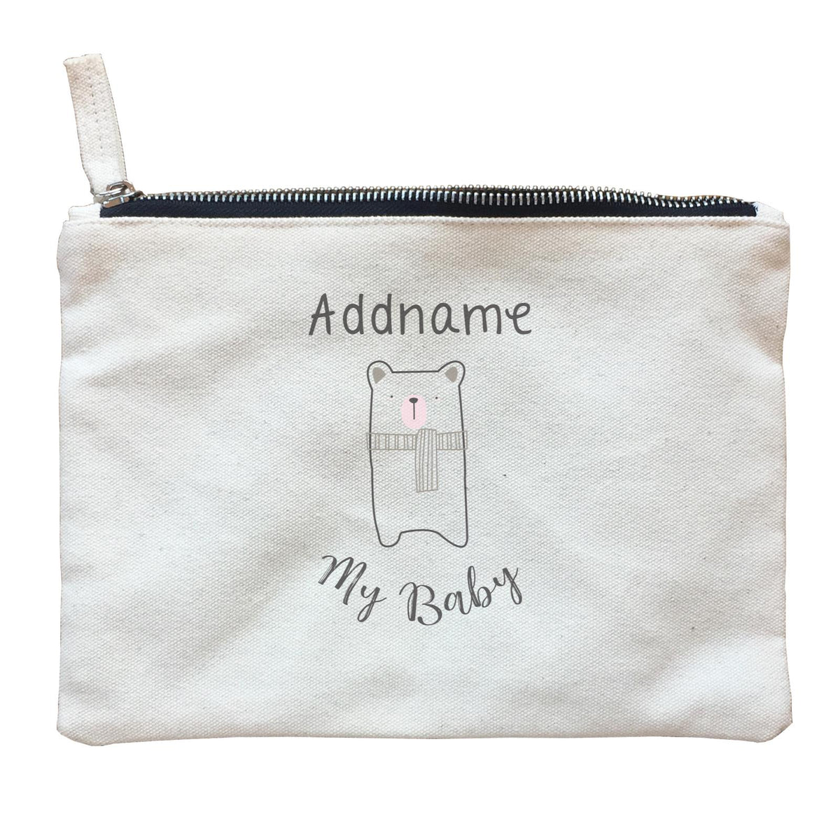 Cute Animals and Friends Series 2 Bear Addname My Baby Zipper Pouch