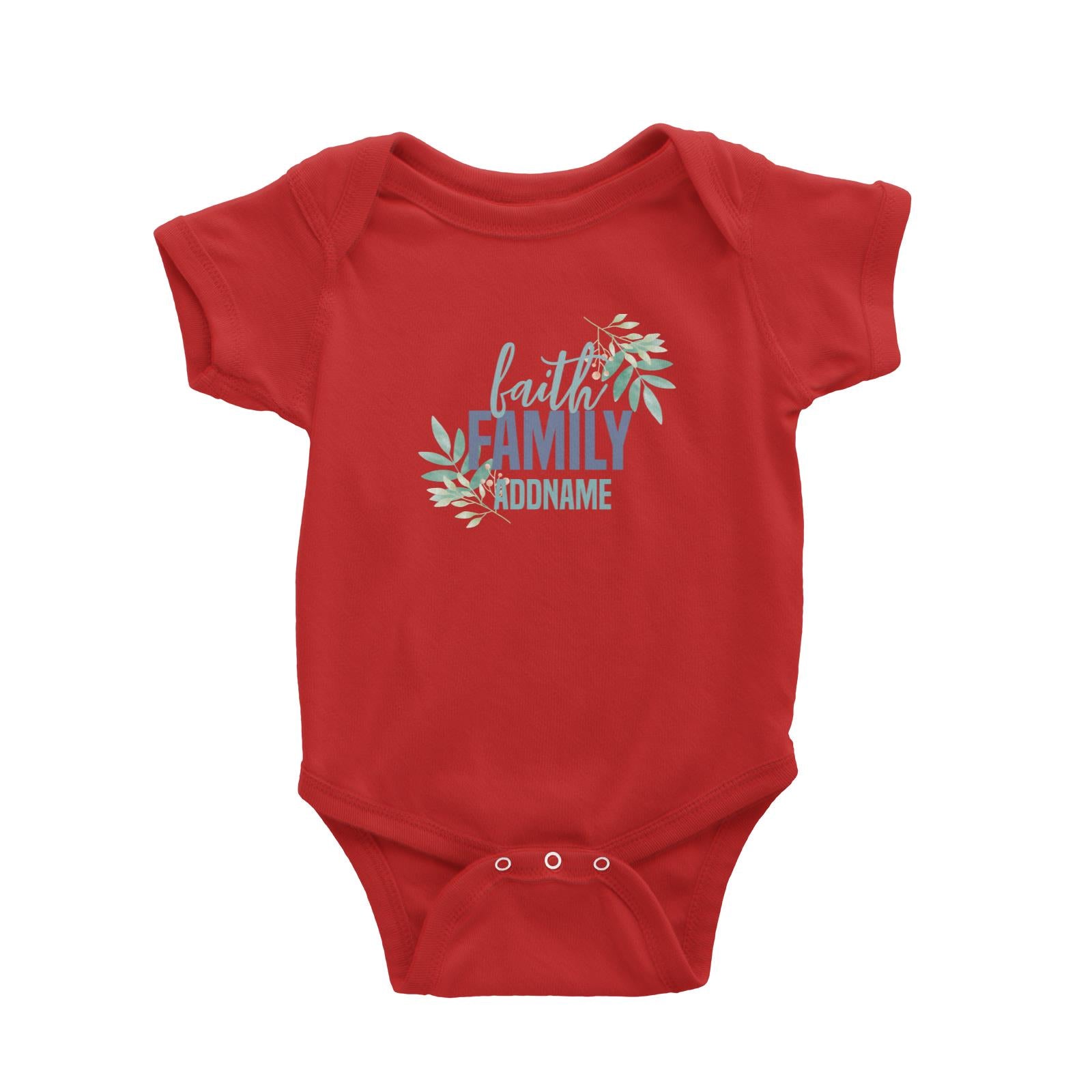 Christian Series Faith Family Addname Baby Romper