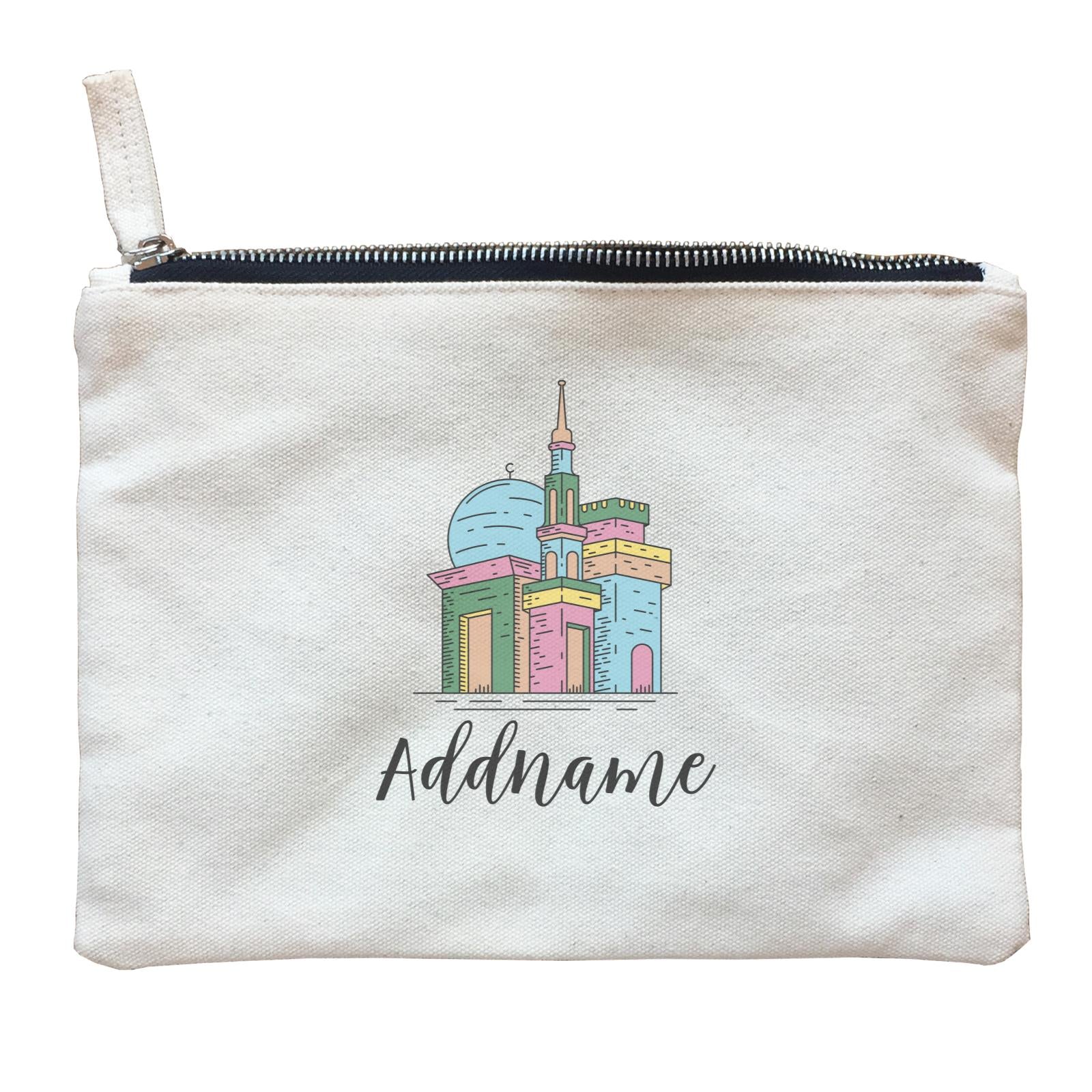 Colorful Mosque Addname Zipper Pouch