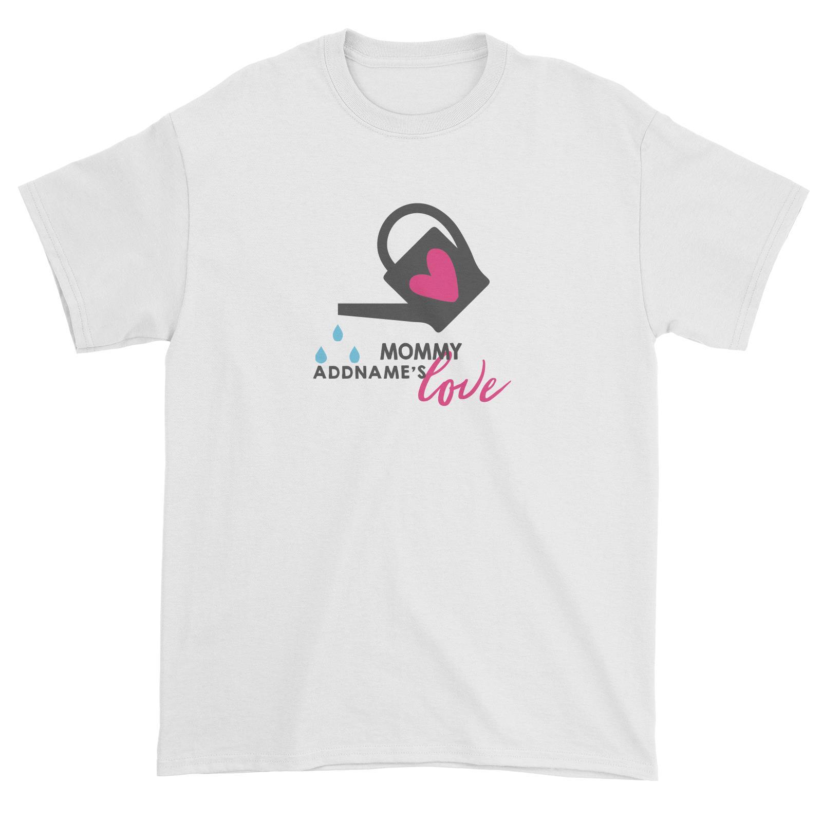 Nurturing Mommy's Love Addname Unisex T-Shirt  Matching Family Personalizable Designs