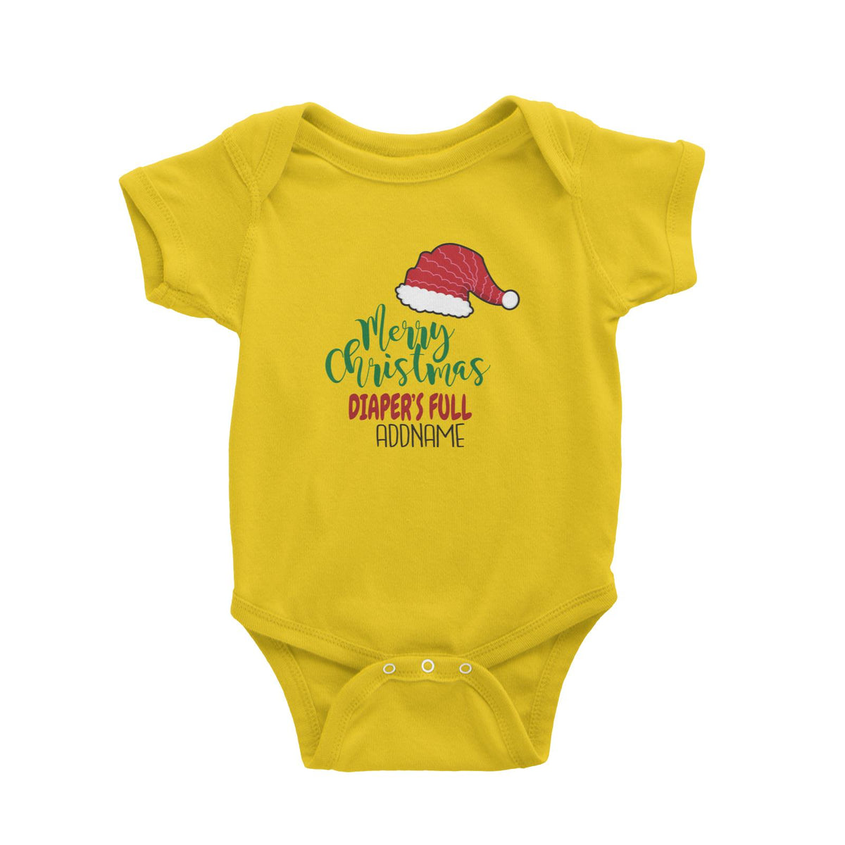 Xmas Merry Christmas Diaper's Full Baby Romper
