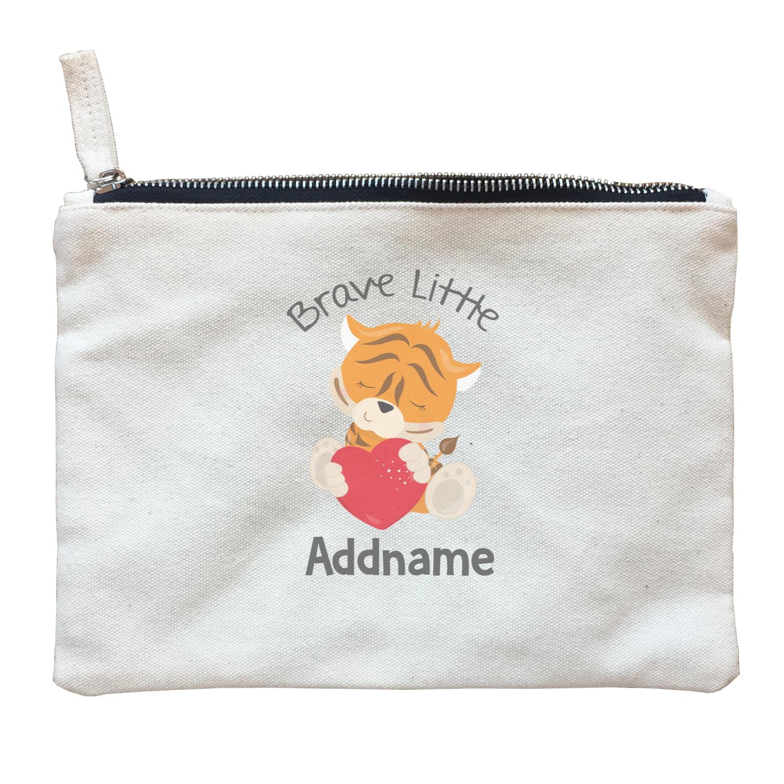 Animal Hearts Brave Little Tiger Addname Zipper Pouch