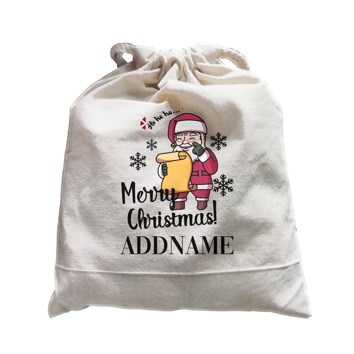 Xmas Christmas Chibi Family Santa Grandpa Wishes Merry Christmas Satchel