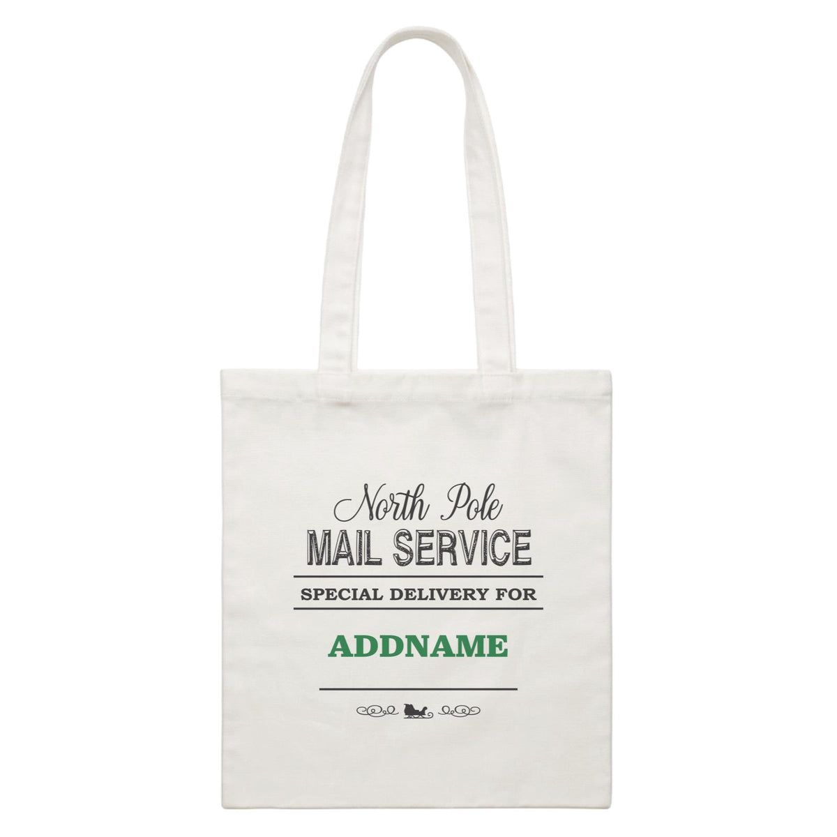 Xmas North Pole Mail Service Special Delivery Canvas Bag