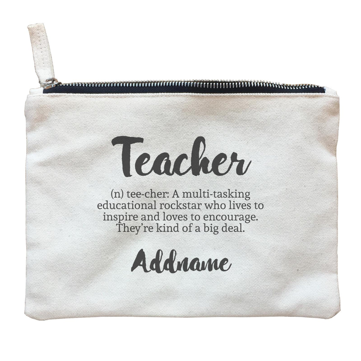 Teacher Quotes 2 Teacher Noun Addname Zipper Pouch