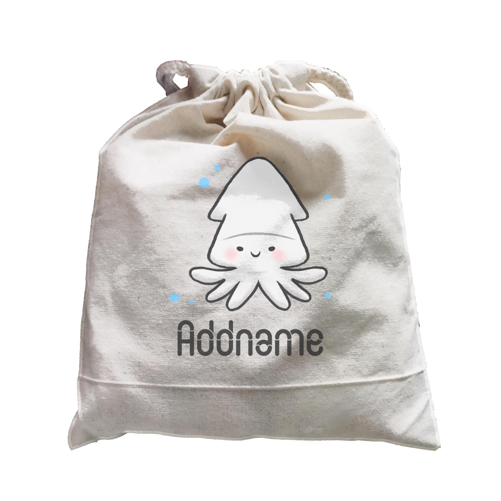 Cute Hand Drawn Style Squid Addname Satchel