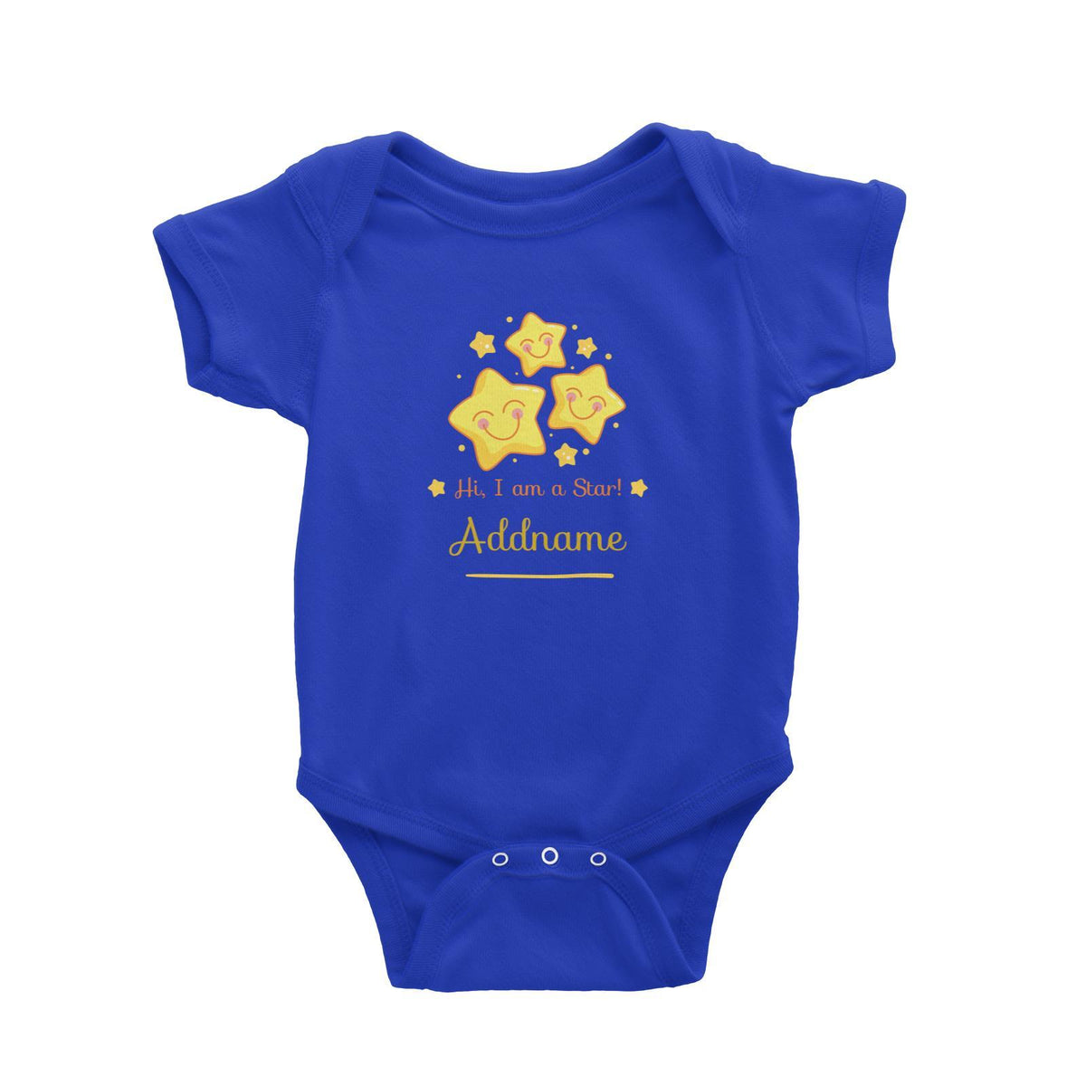 Cute Stars Hi I Am A Star Addname Baby Romper