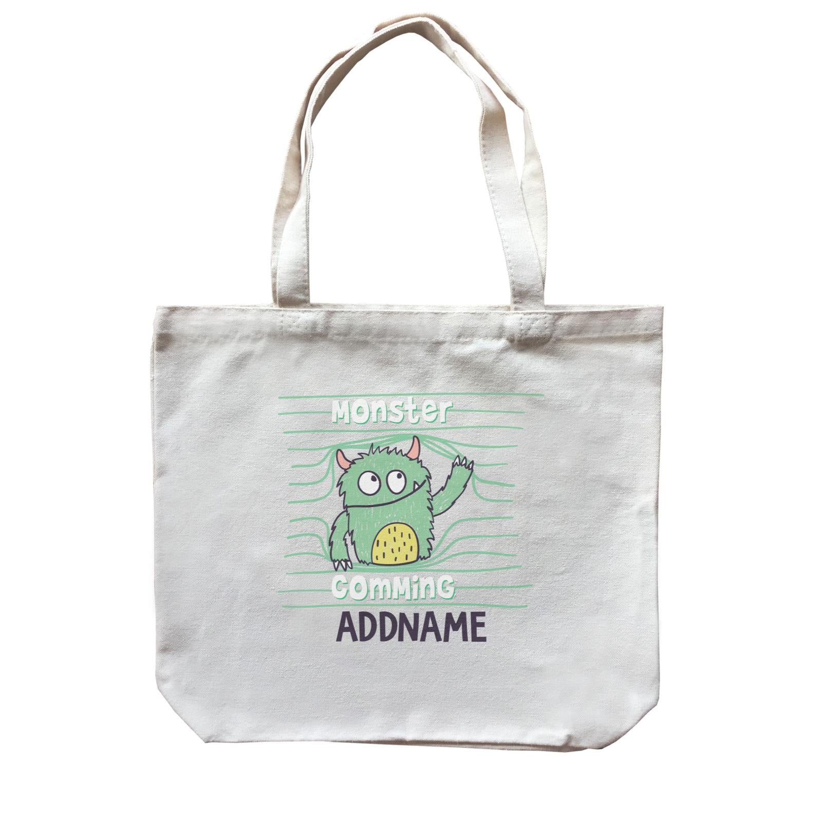 Cool Vibrant Series Monster Coming Addname Canvas Bag
