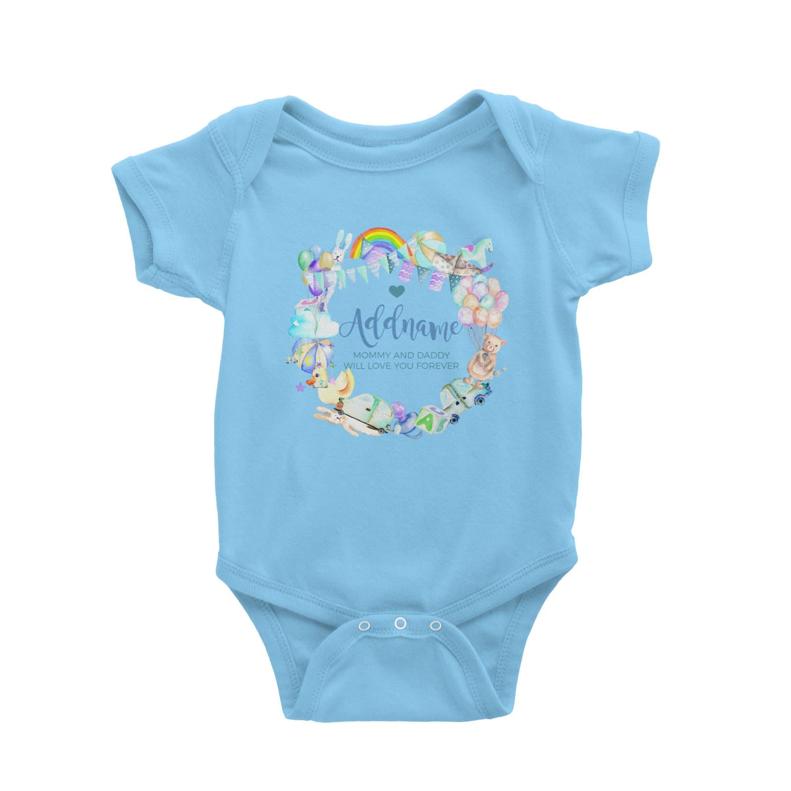 Watercolour Magical Boyish Creatures and Elements Personalizable with Name and Text Baby Romper
