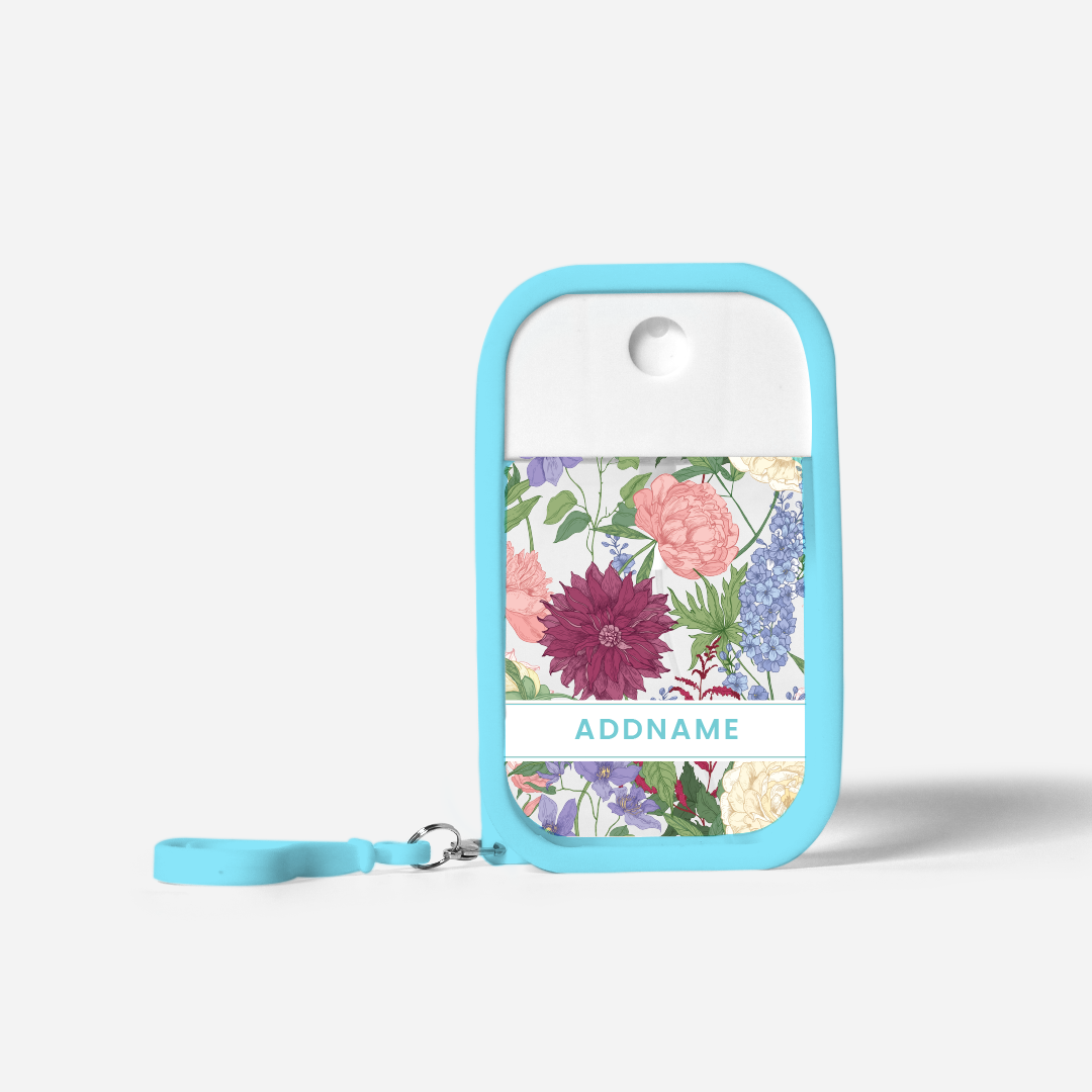 Reverie Series Refillable Hand Sanitizer with Personalisation - Light BLue