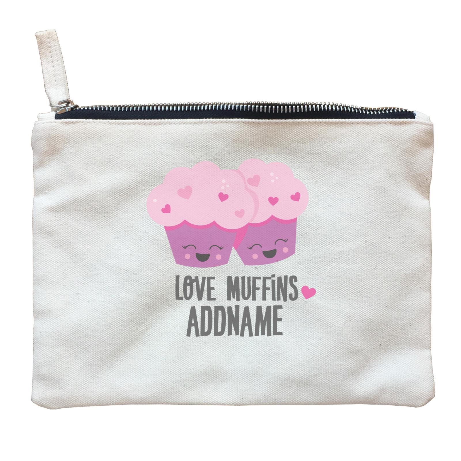Love Food Puns Love Muffins Addname Zipper Pouch