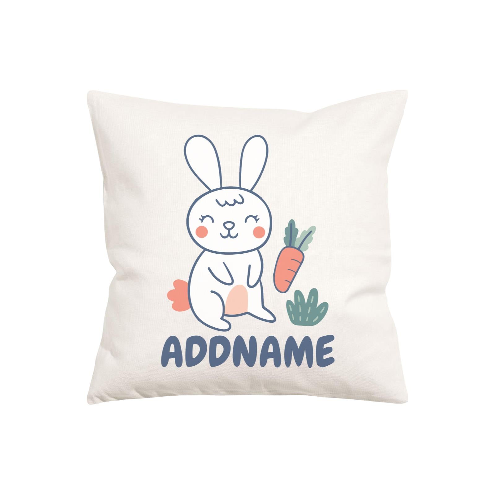 Super Cute Rabbit Standing In Bushes Pillow Cushion