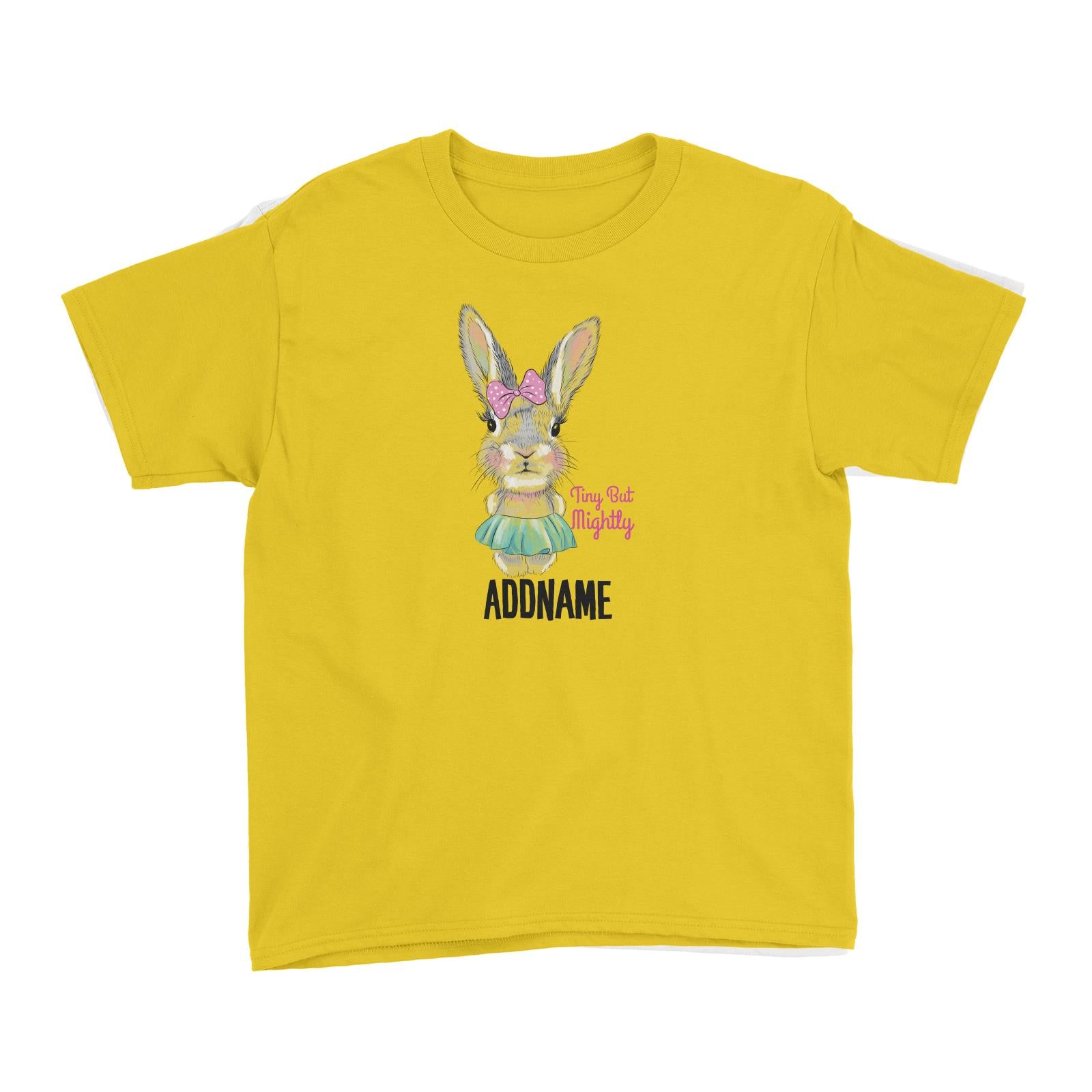 Cool Vibrant Series Tiny But Mightly Bunny Addname Kid's T-Shirt