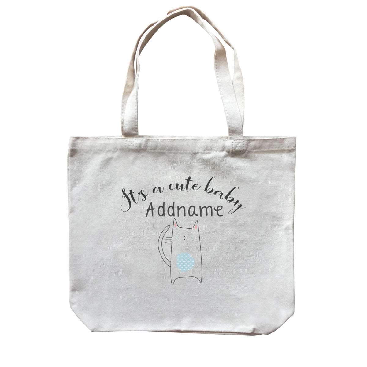 Cute Animals and Friends Series 2 Cat It's A Cute Baby Addname Canvas Bag