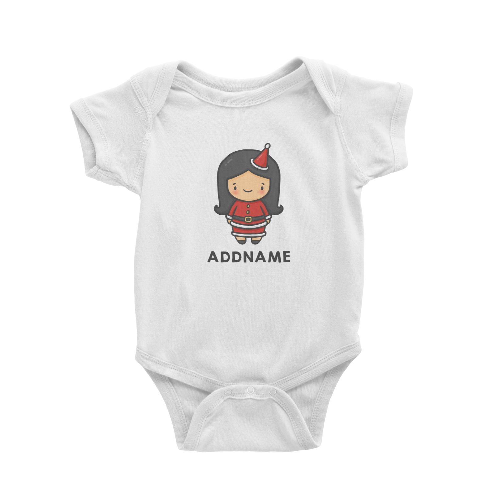 Xmas Cute Girl Addname Baby Romper