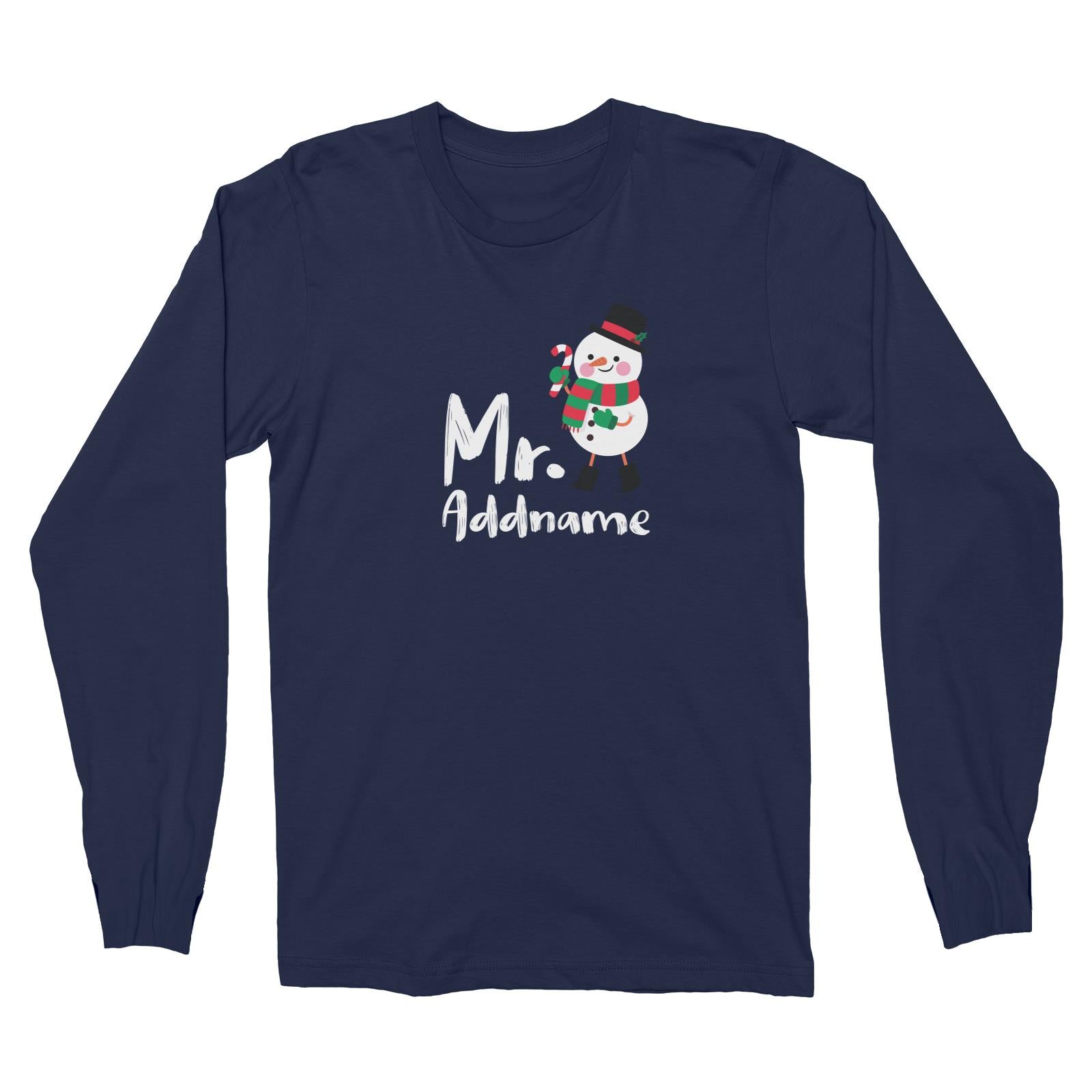 Christmas Series Mr. Snowman Long Sleeve Unisex T-Shirt