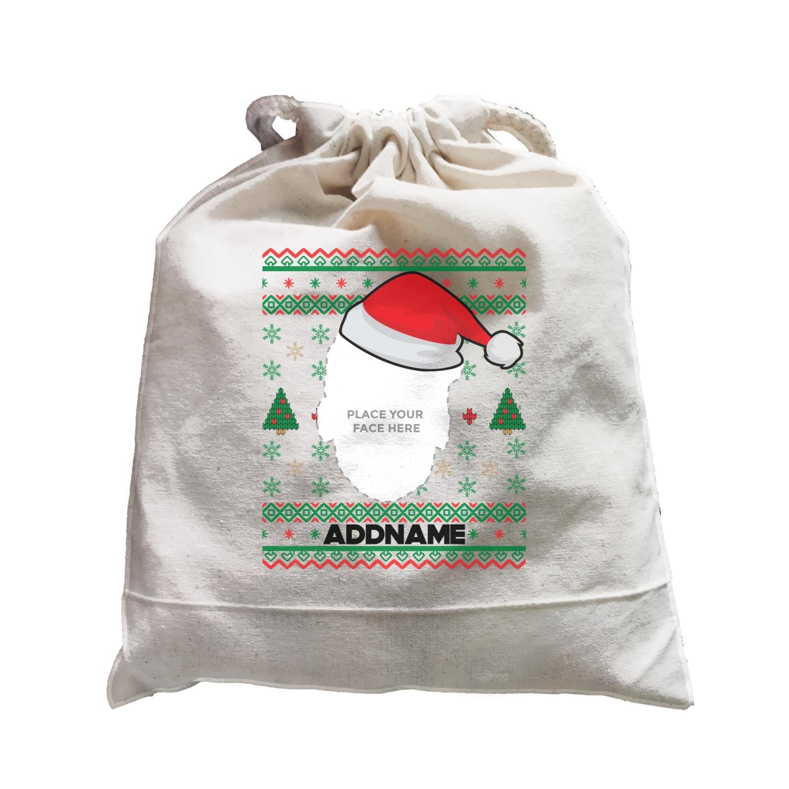 Christmas Ugly Sweater Christmas Tree and Snowflakes Accessories Satchel