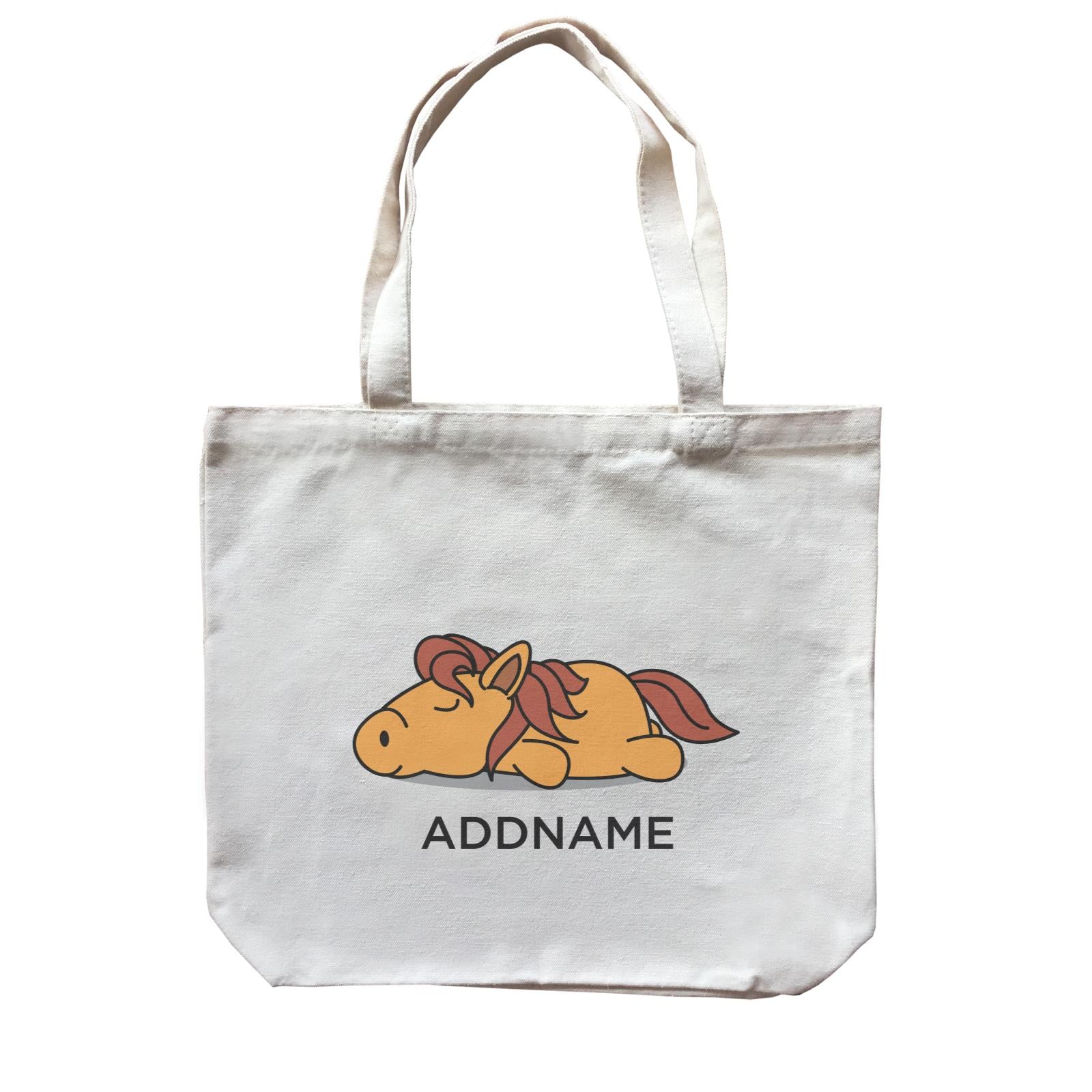 Lazy Horse Addname Canvas Bag