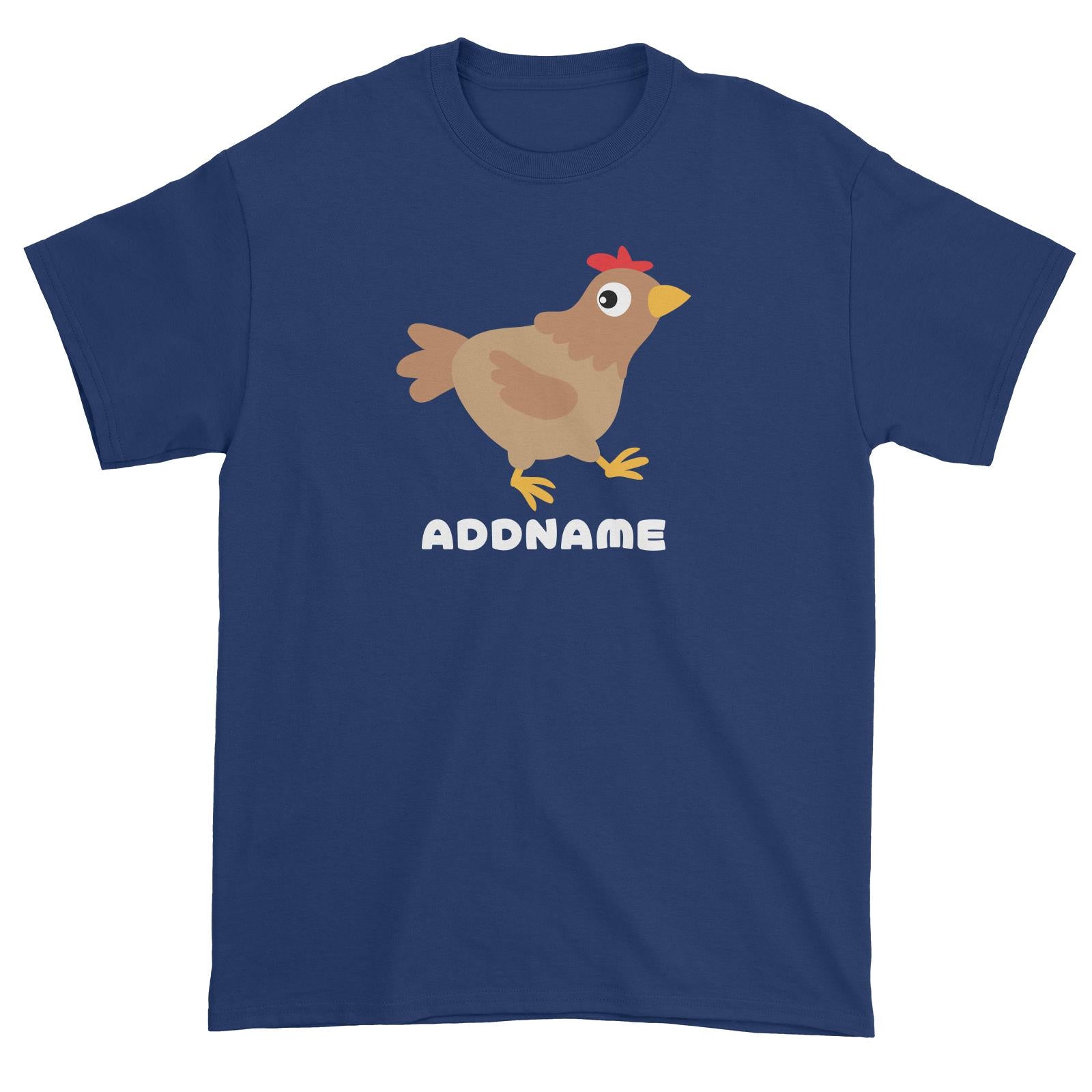 Farm Hen Chicken Addname Unisex T-Shirt