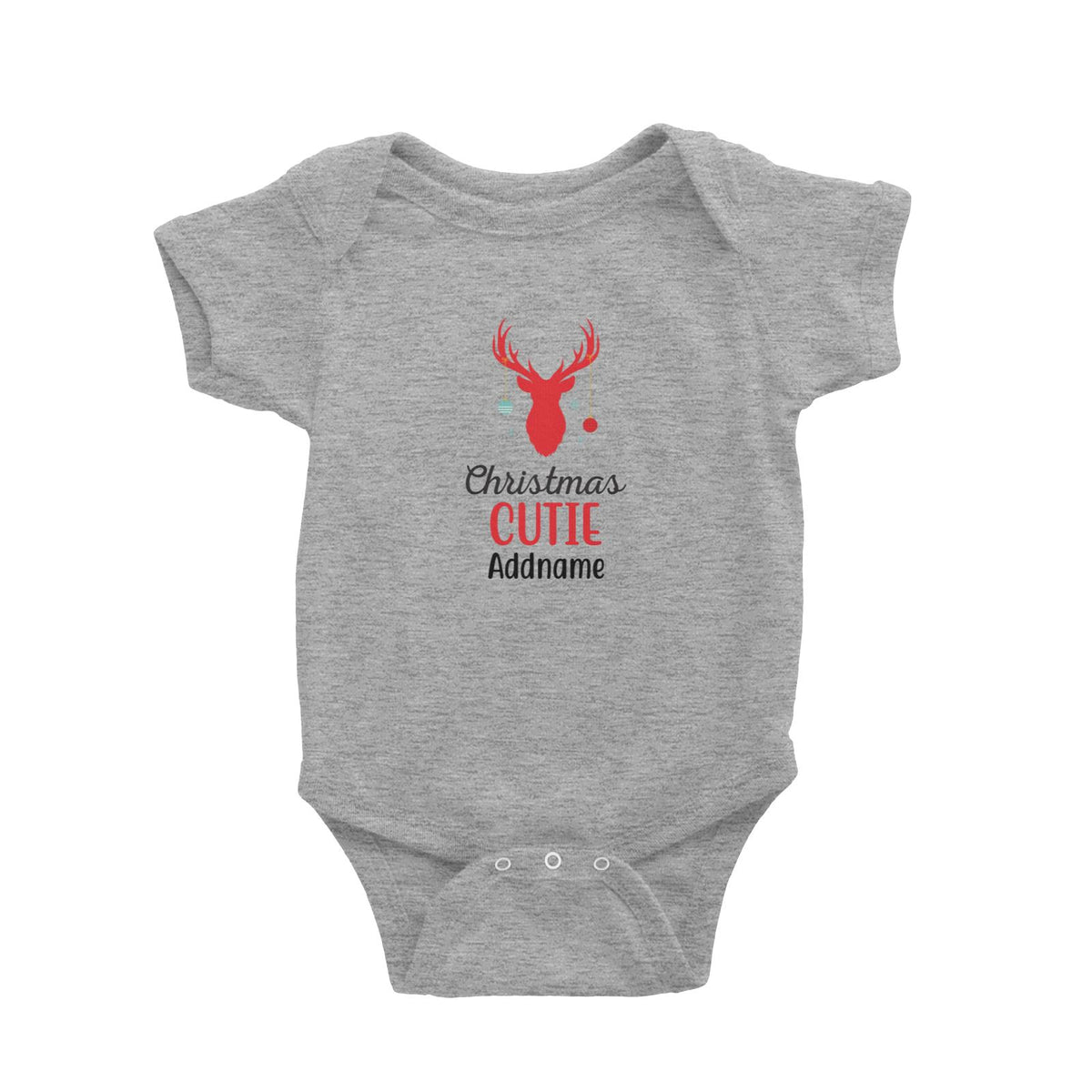 Christmas Series Silhouette Baubbles Christmas Cutie Baby Romper