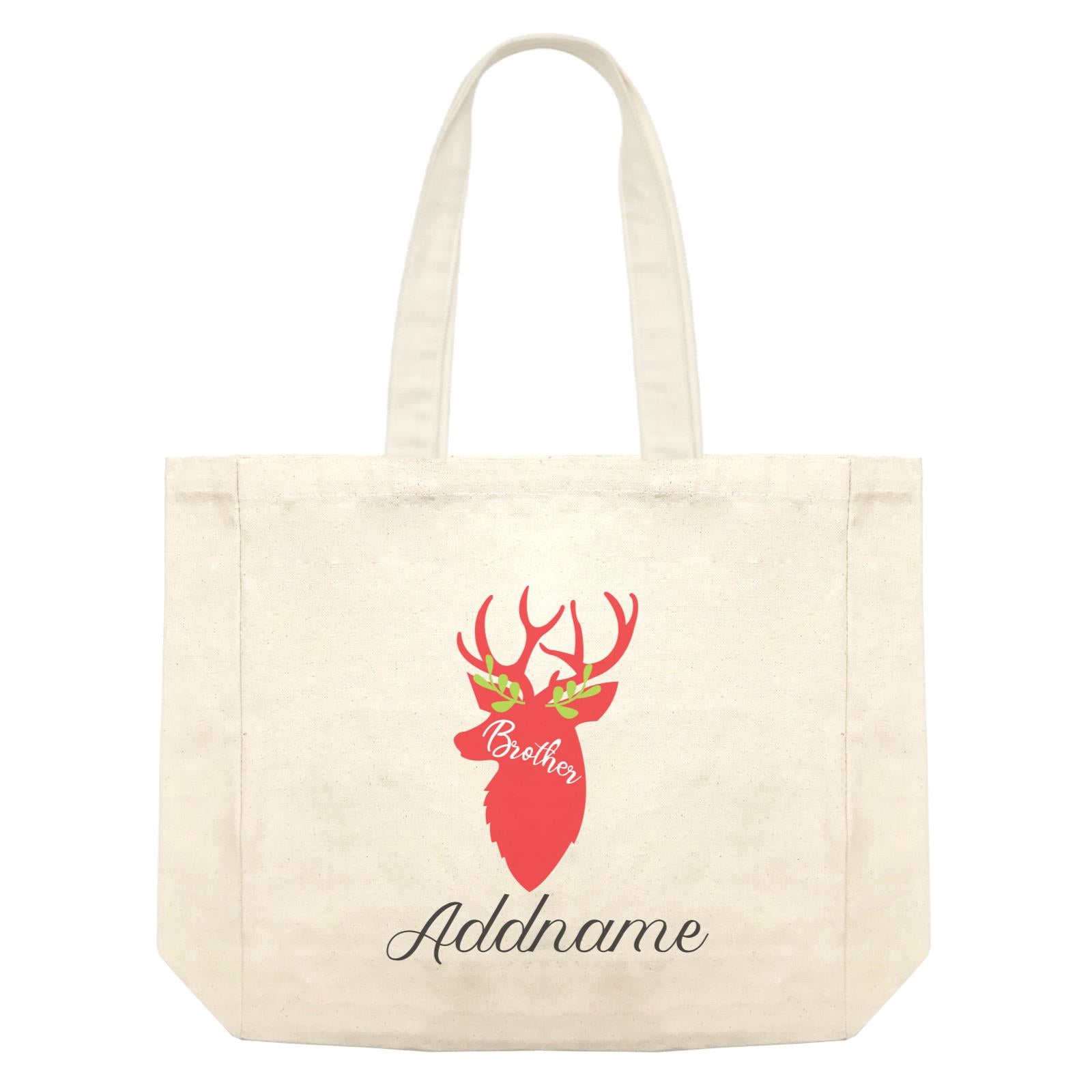 Christmas Series Brother Silhouette Reindeer Shopping Bag