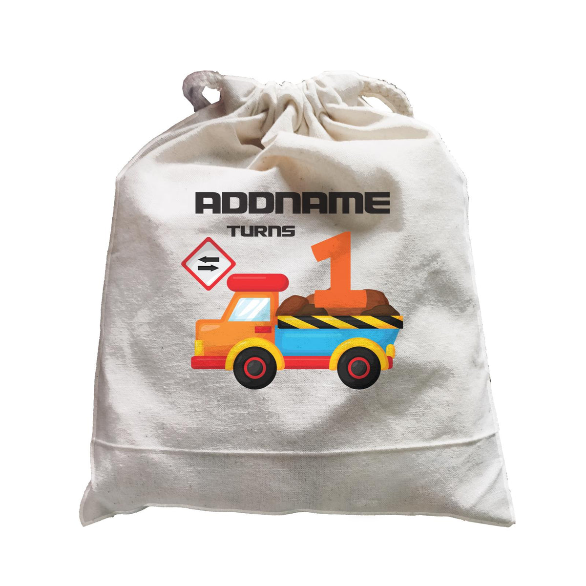Birthday Construction Dump Truck Addname Turns 1 Satchel