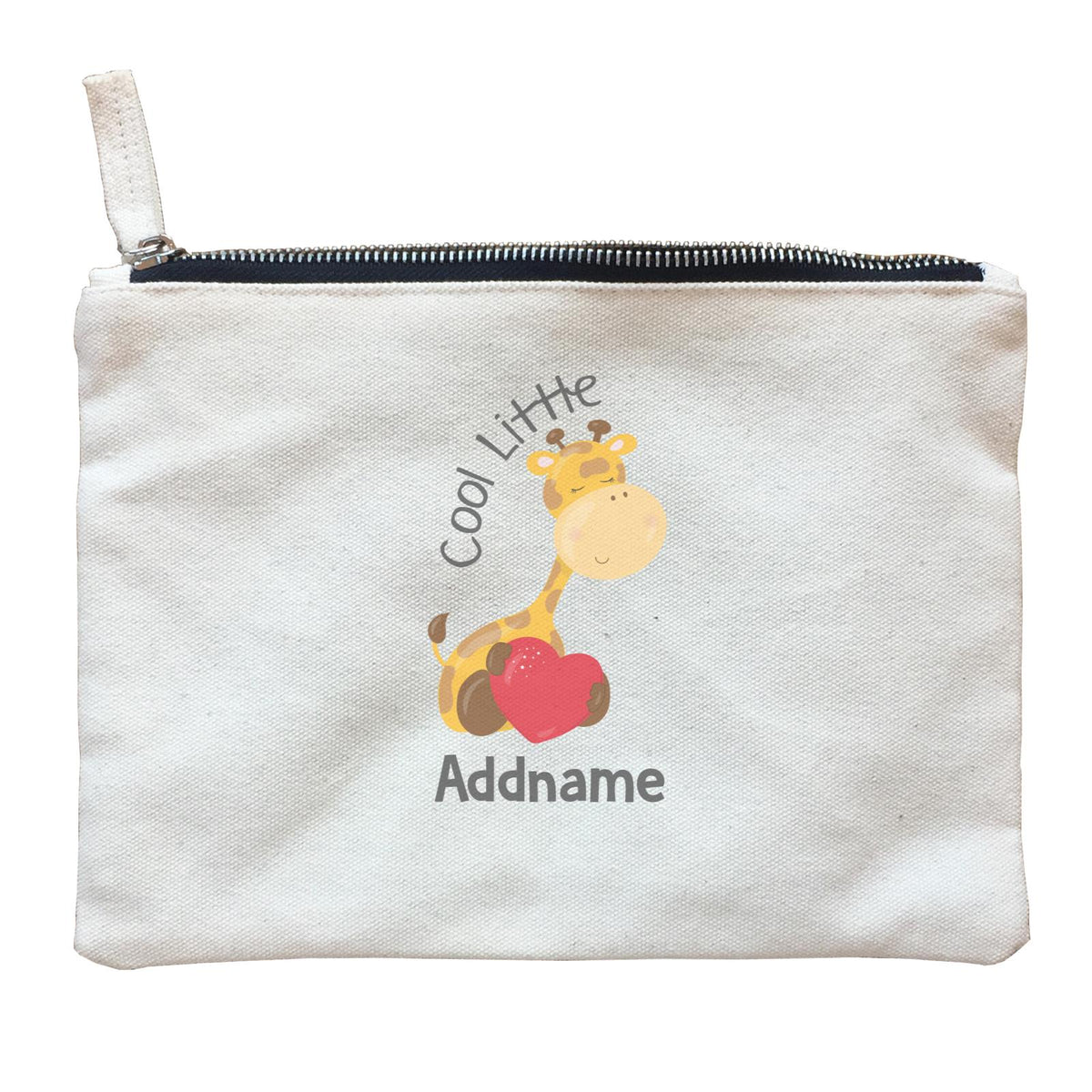 Animal Hearts Cool Little Giraffe Addname Zipper Pouch