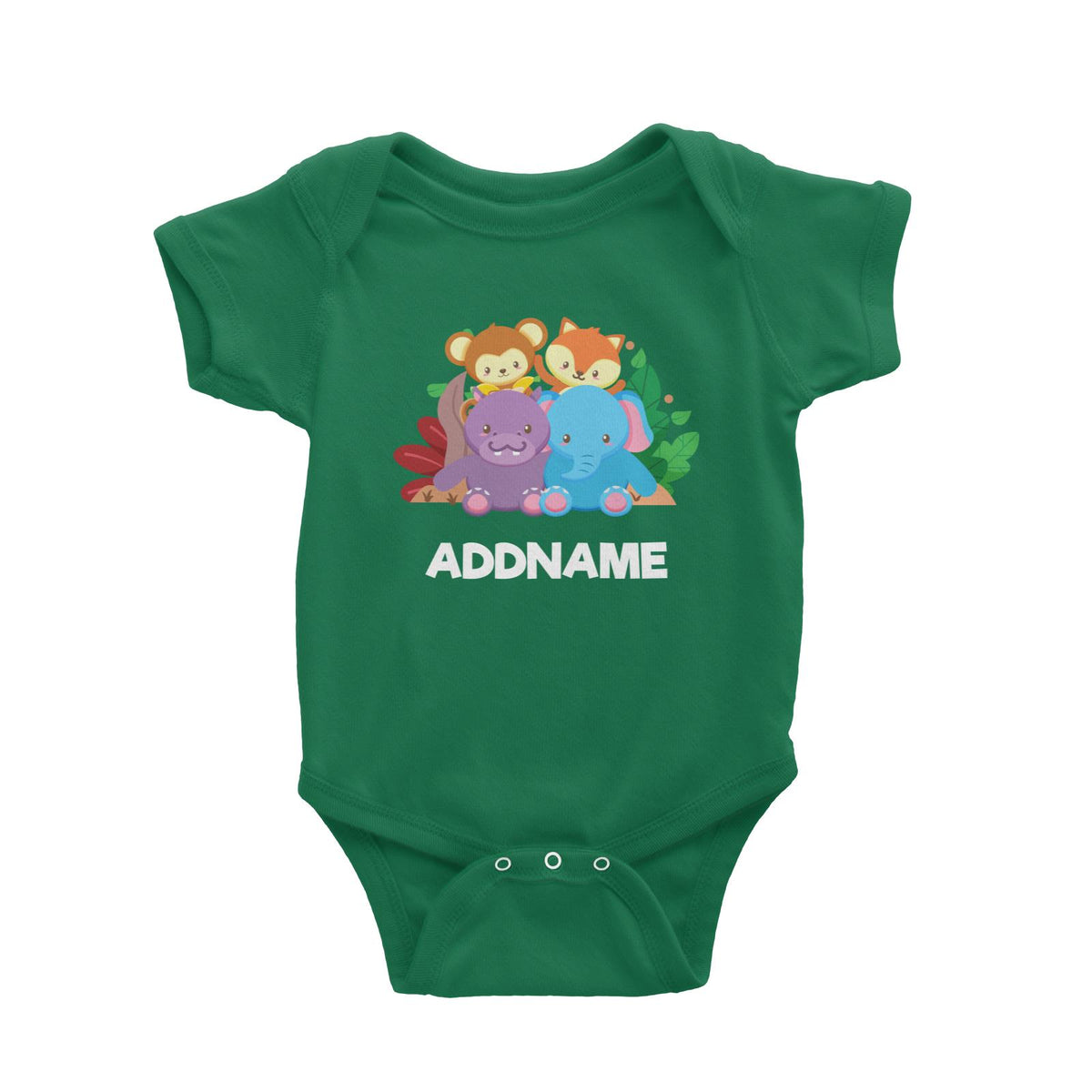 Safari Animal  Baby Romper