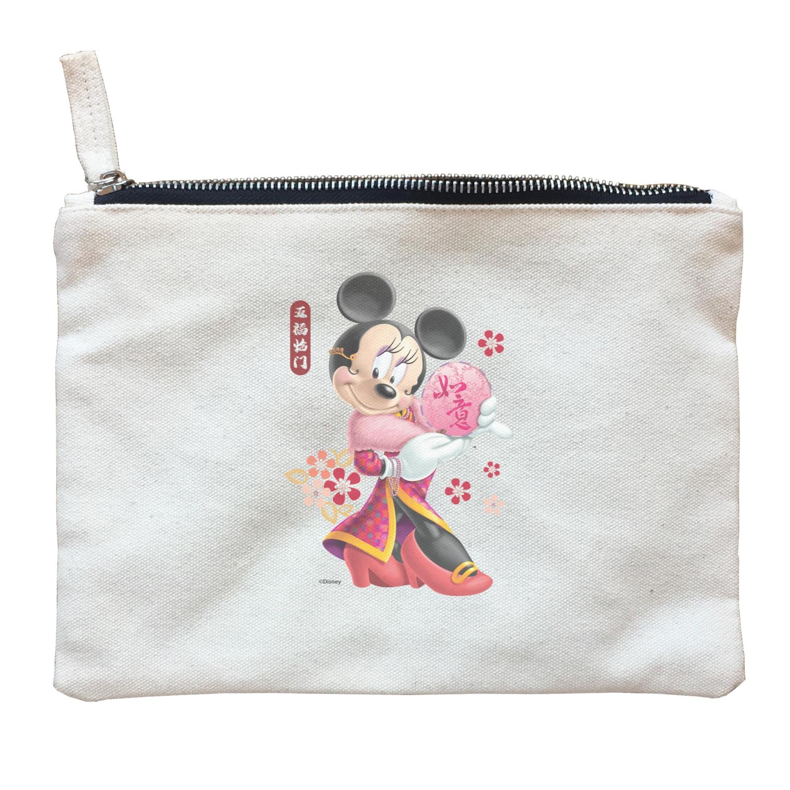 Disney CNY Minnie With Fan Non Personalised ZP Zipper Pouch