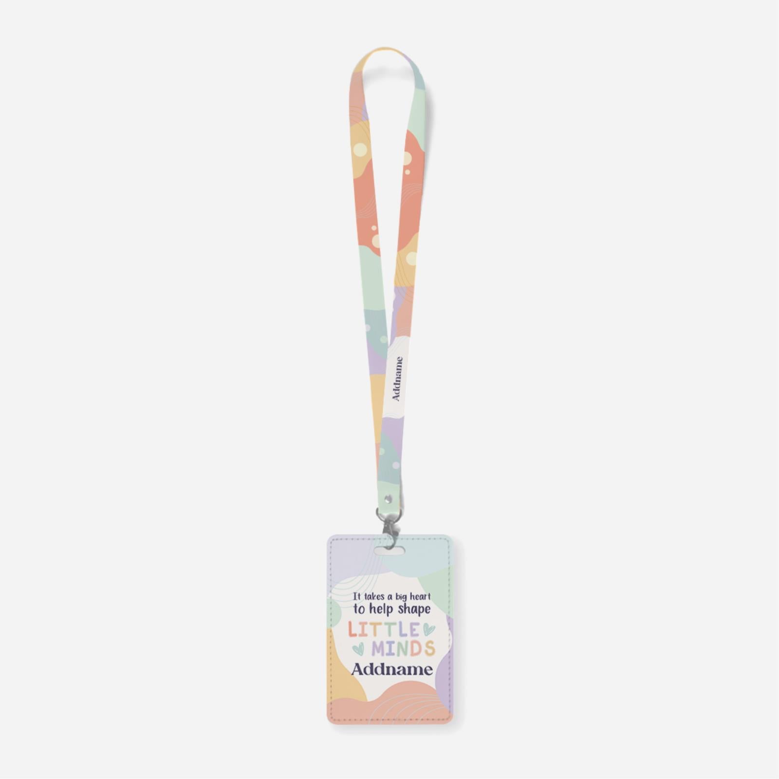 It Takes A Big Heart To Shape A Little Mind Lanyard With Cardholder
