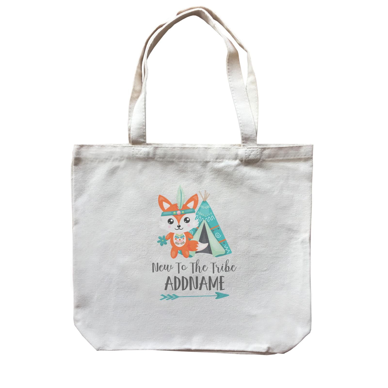 Cute Tribe Animals Fox New To The Tribe Addname Canvas Bag