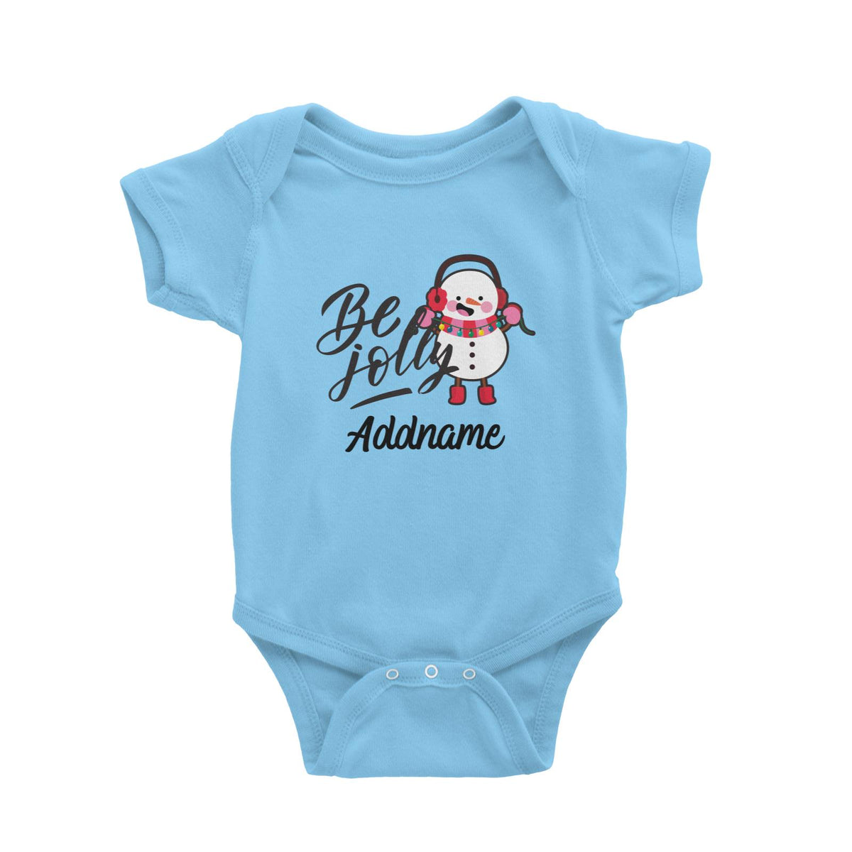 Christmas Series Happy Snowman Be Jolly Baby Romper