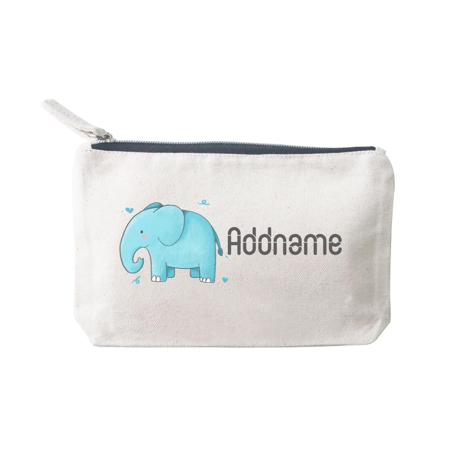 Cute Hand Drawn Style Elephant Addname SP Stationery Pouch 2