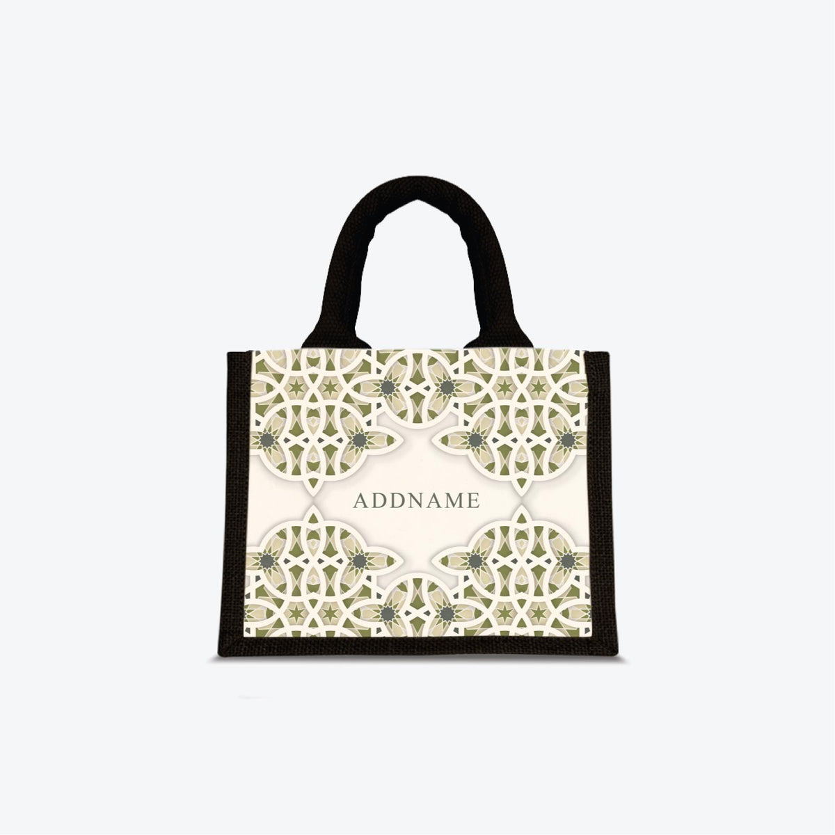 Ratu Series Half Lining Mini Jute Bag - Green