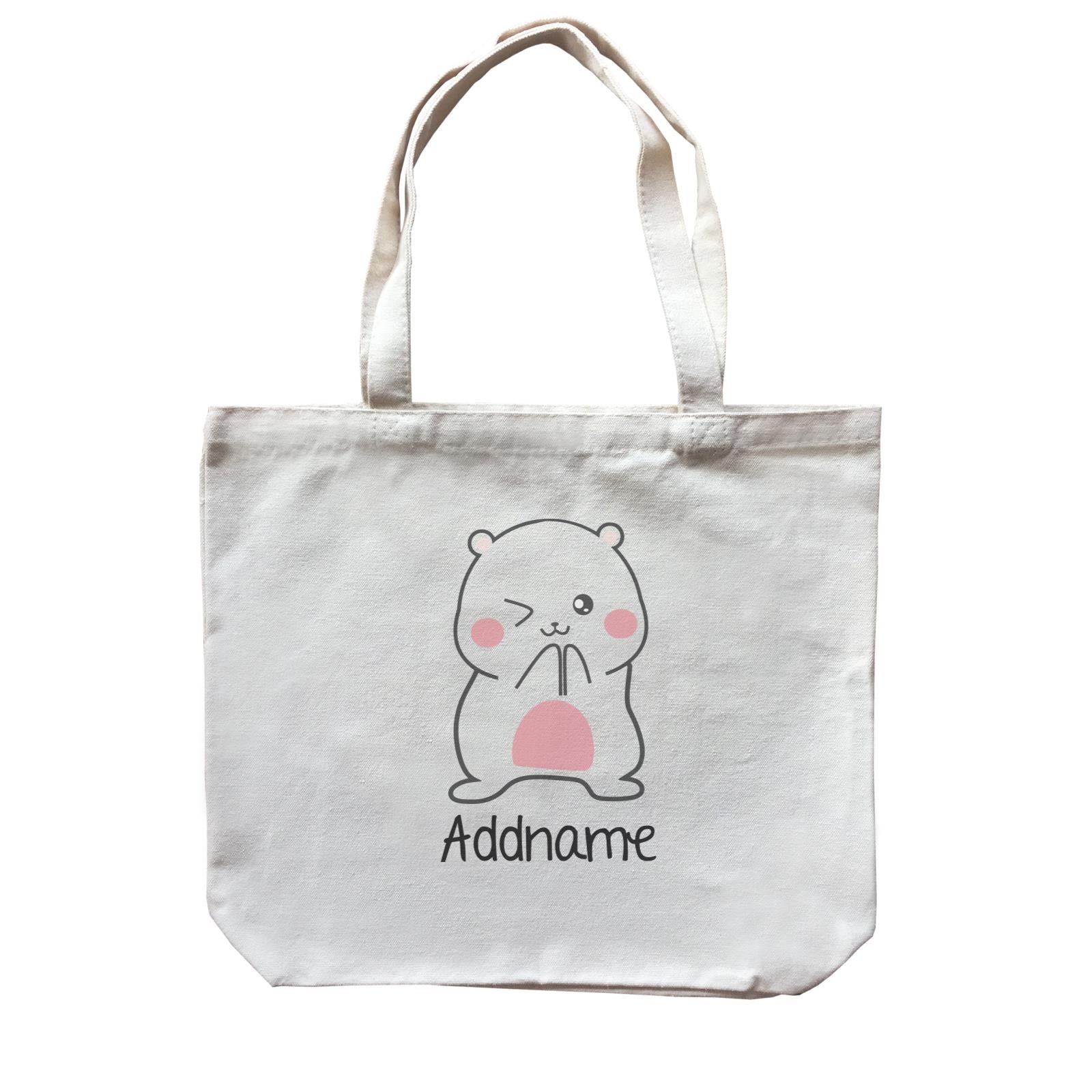 Cute Hamster Daddy Addname Canvas Bag