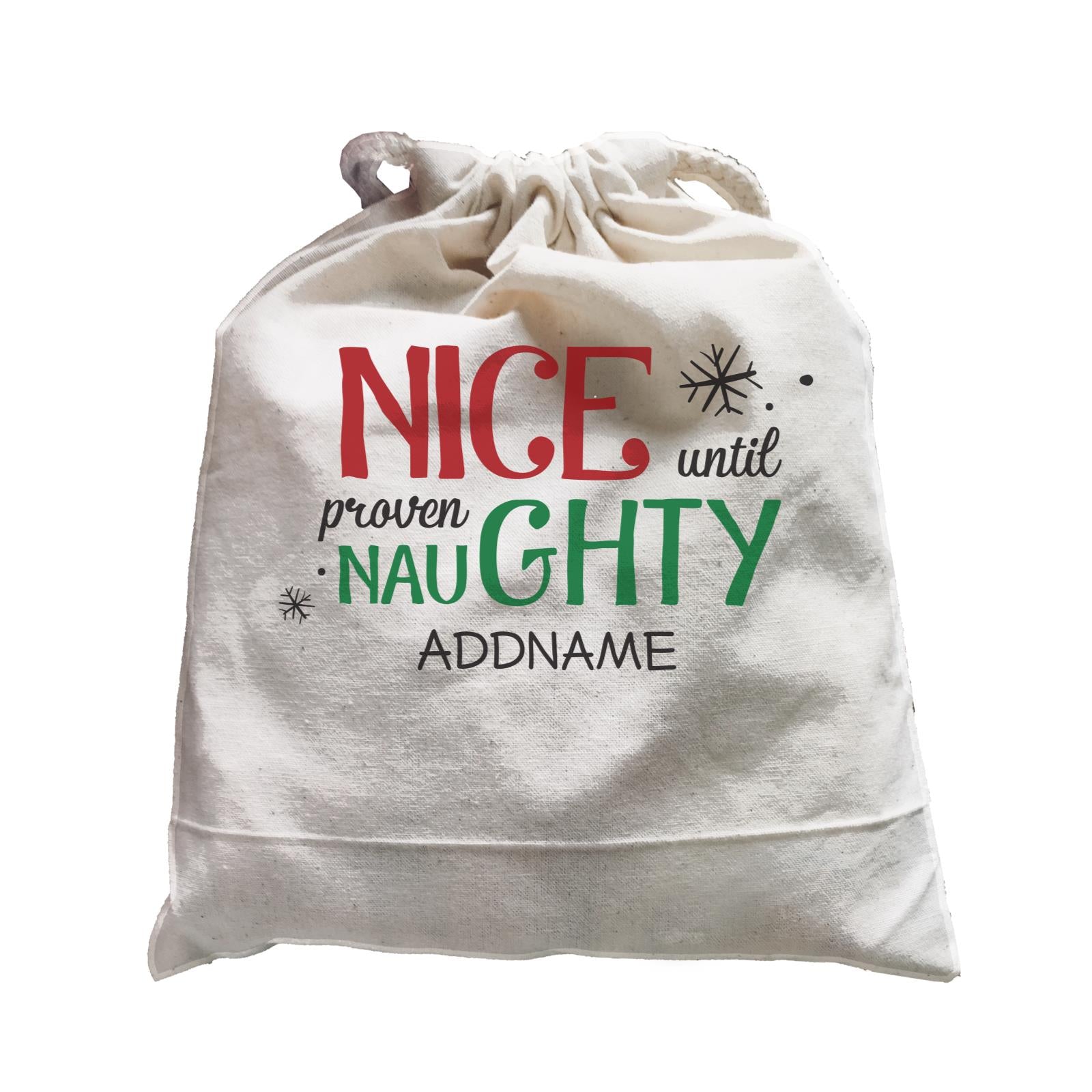 Xmas Nice until Proven Naughty Satchel