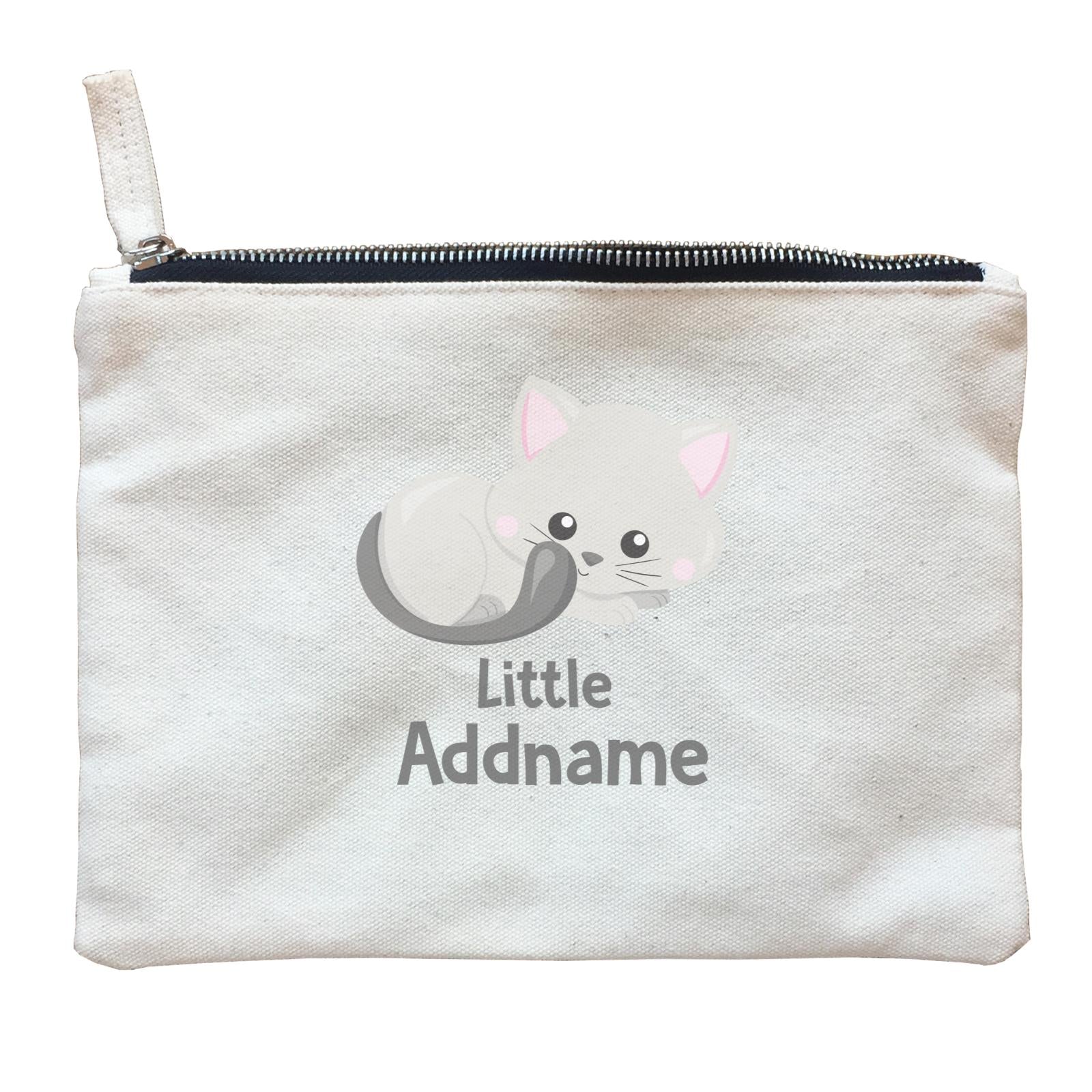 Adorable Cats Grey Cat Little Addname Zipper Pouch